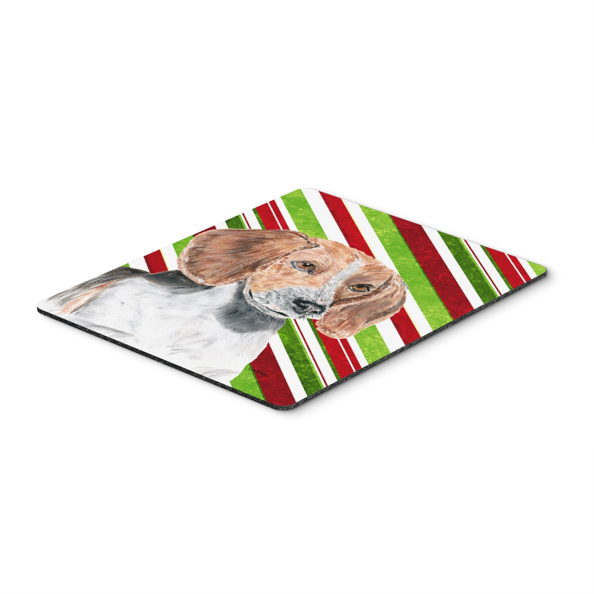 Carolines Treasures English Foxhound Candy Cane Christmas Mouse Pad/Hot Pad/Trivet (SC9621MP)
