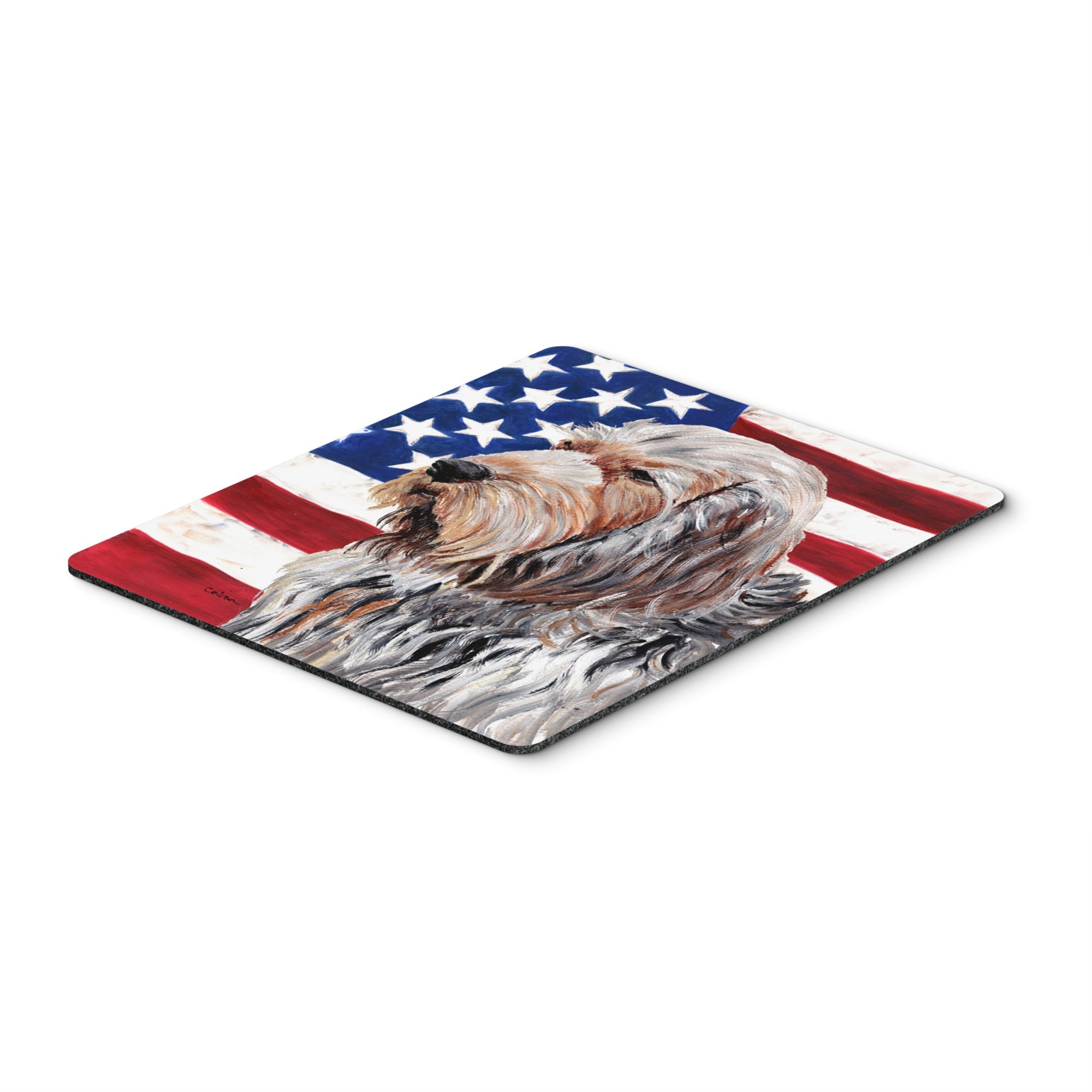 Carolines Treasures Otterhound with American Flag USA Mouse Pad/Hot Pad/Trivet (SC9636MP)