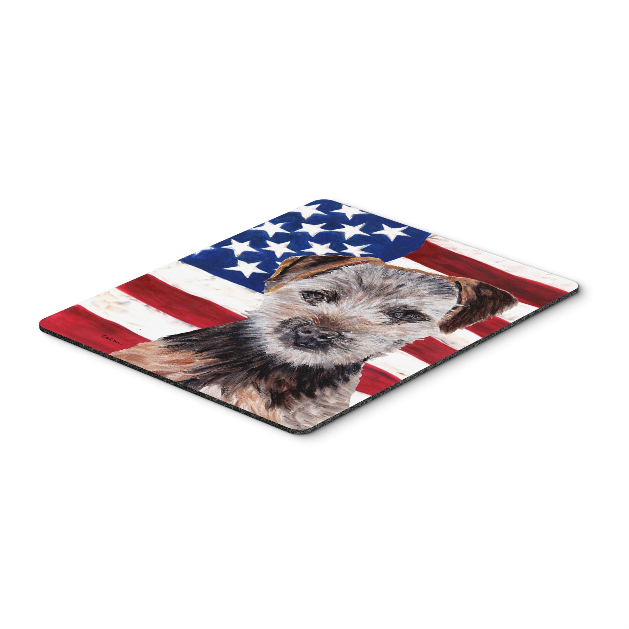 Carolines Treasures Norfolk Terrier Puppy with American Flag USA Mouse Pad/Hot Pad/Trivet (SC9639MP)