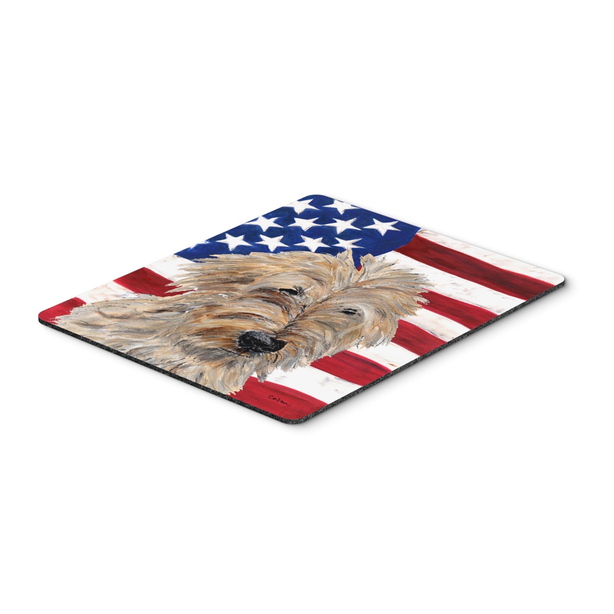 Carolines Treasures Golden Doodle 2 with American Flag USA Mouse Pad/Hot Pad/Trivet (SC9643MP)