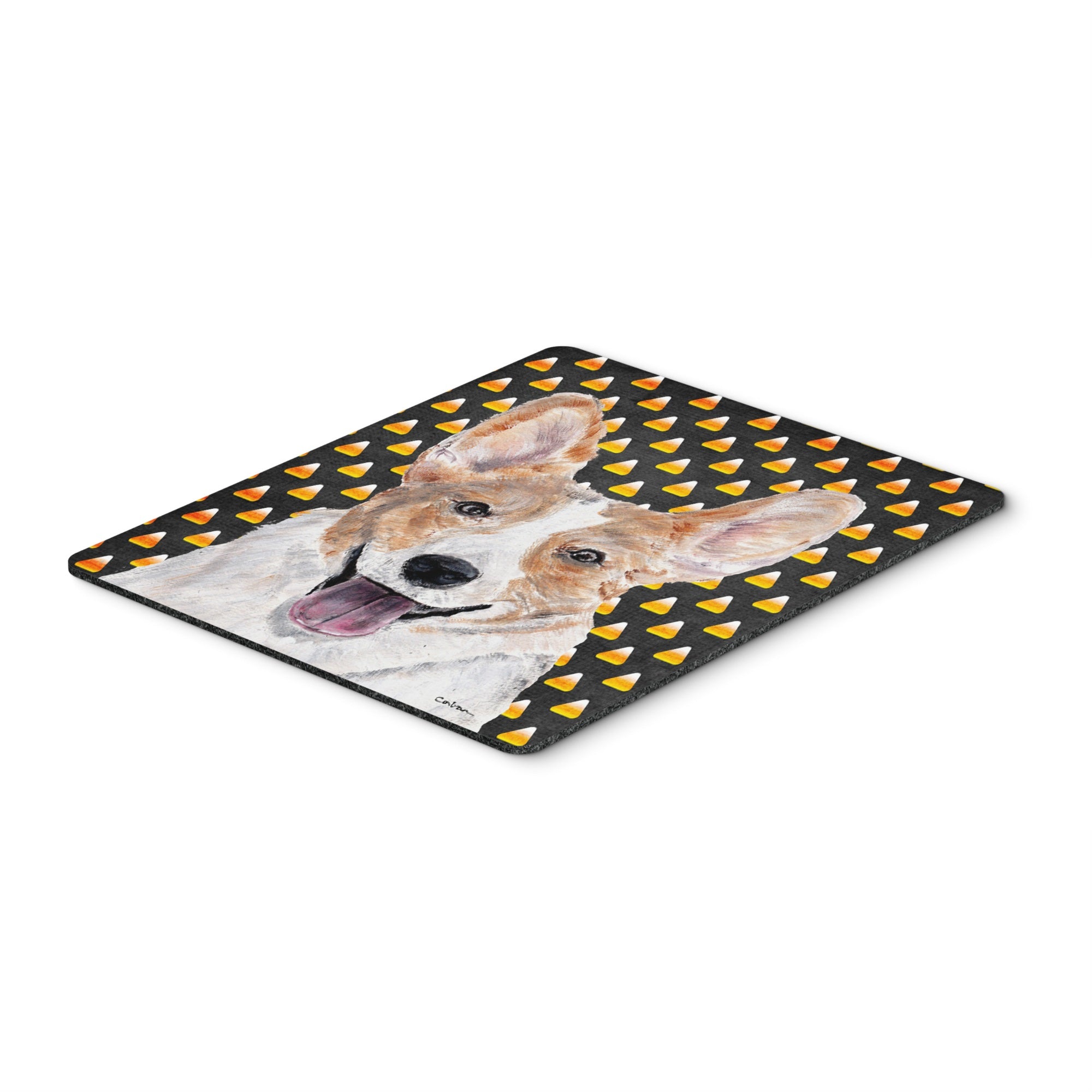 Carolines Treasures Cardigan Corgi Candy Corn Halloween Mouse Pad/Hot Pad/Trivet (SC9648MP)