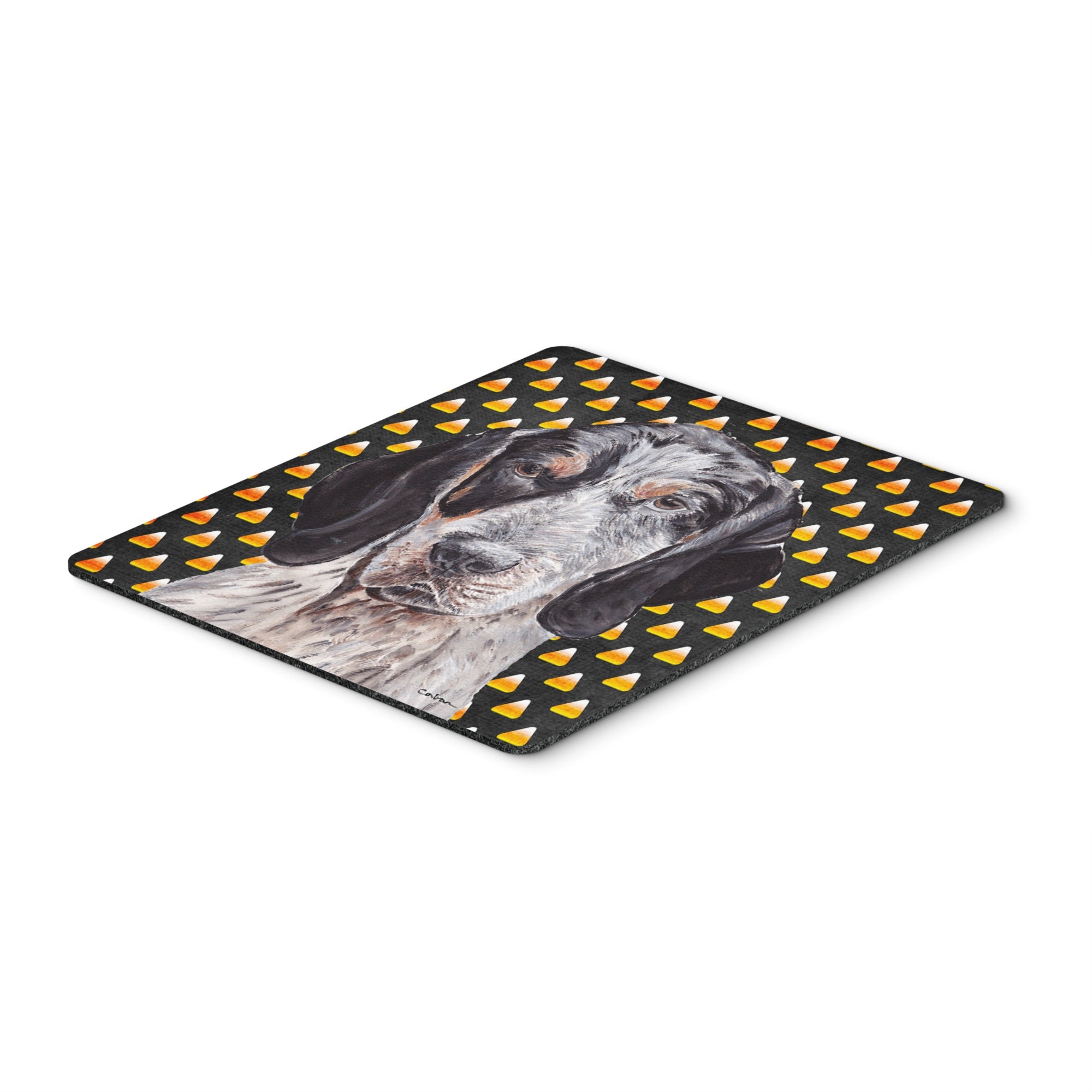 Carolines Treasures Blue Tick Coonhound Candy Corn Halloween Mouse Pad/Hot Pad/Trivet (SC9649MP)