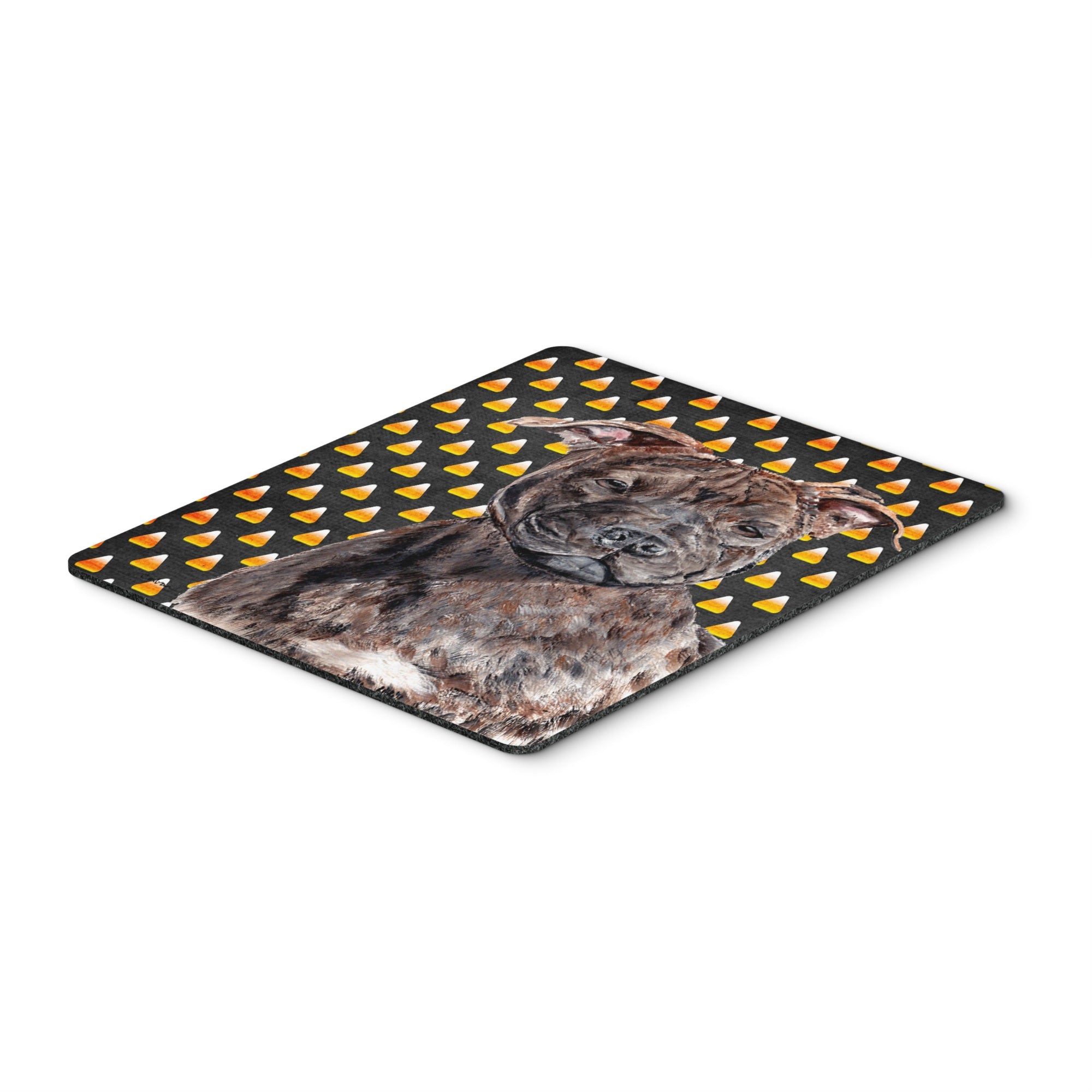 Carolines Treasures Staffordshire Bull Terrier Staffie Candy Corn Halloween Mouse Pad/Trivet (SC9657MP)