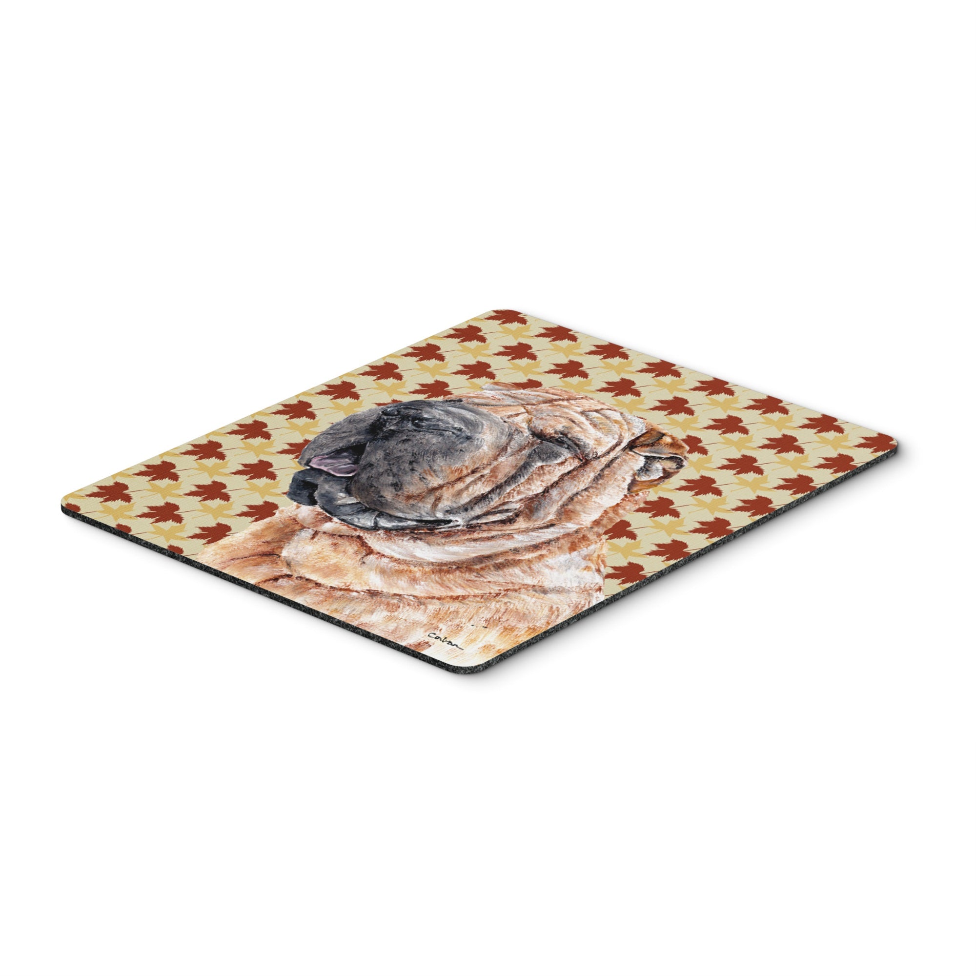 Carolines Treasures Shar Pei Fall Leaves Mouse Pad/Hot Pad/Trivet (SC9671MP)