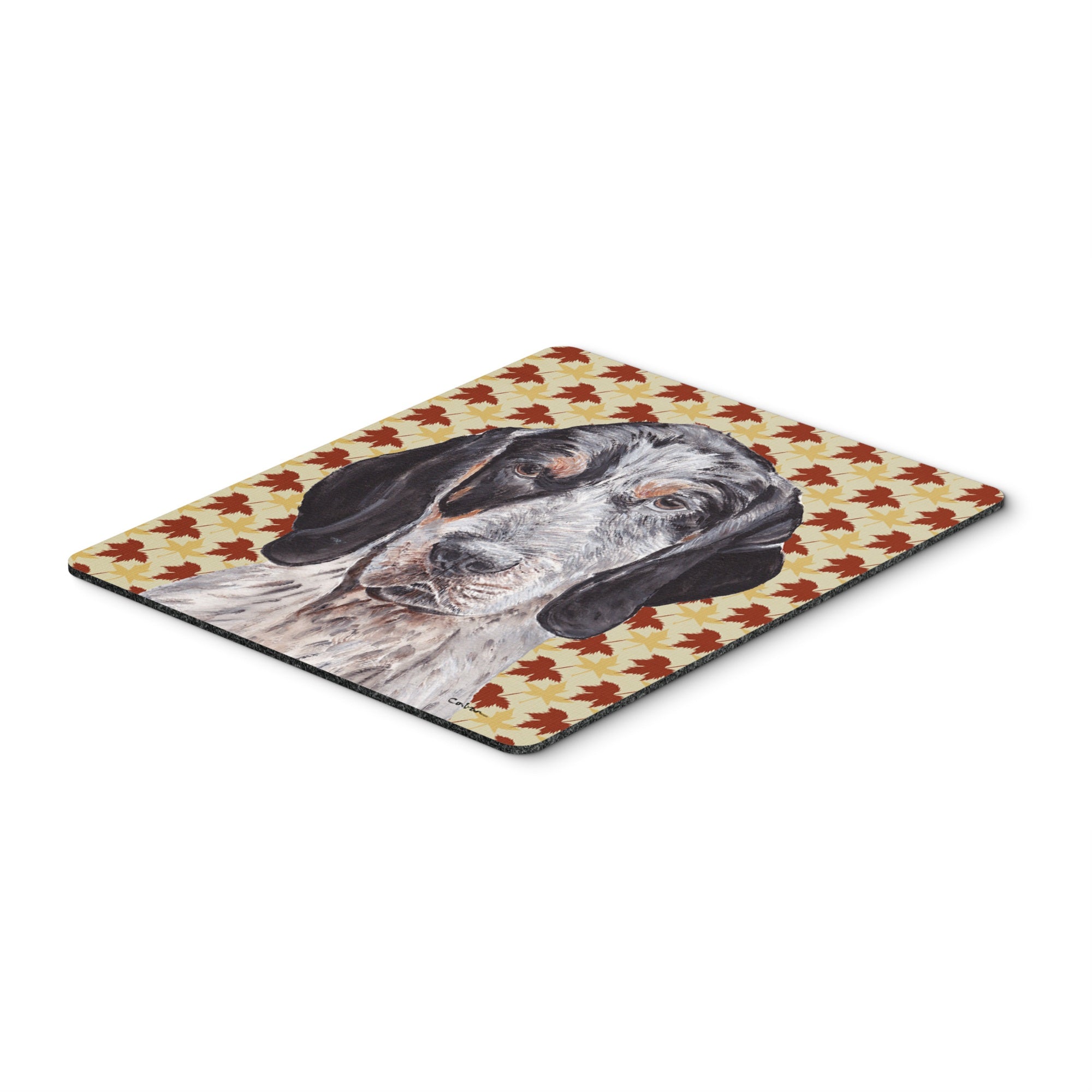 Carolines Treasures Blue Tick Coonhound Fall Leaves Mouse Pad/Hot Pad/Trivet (SC9673MP)