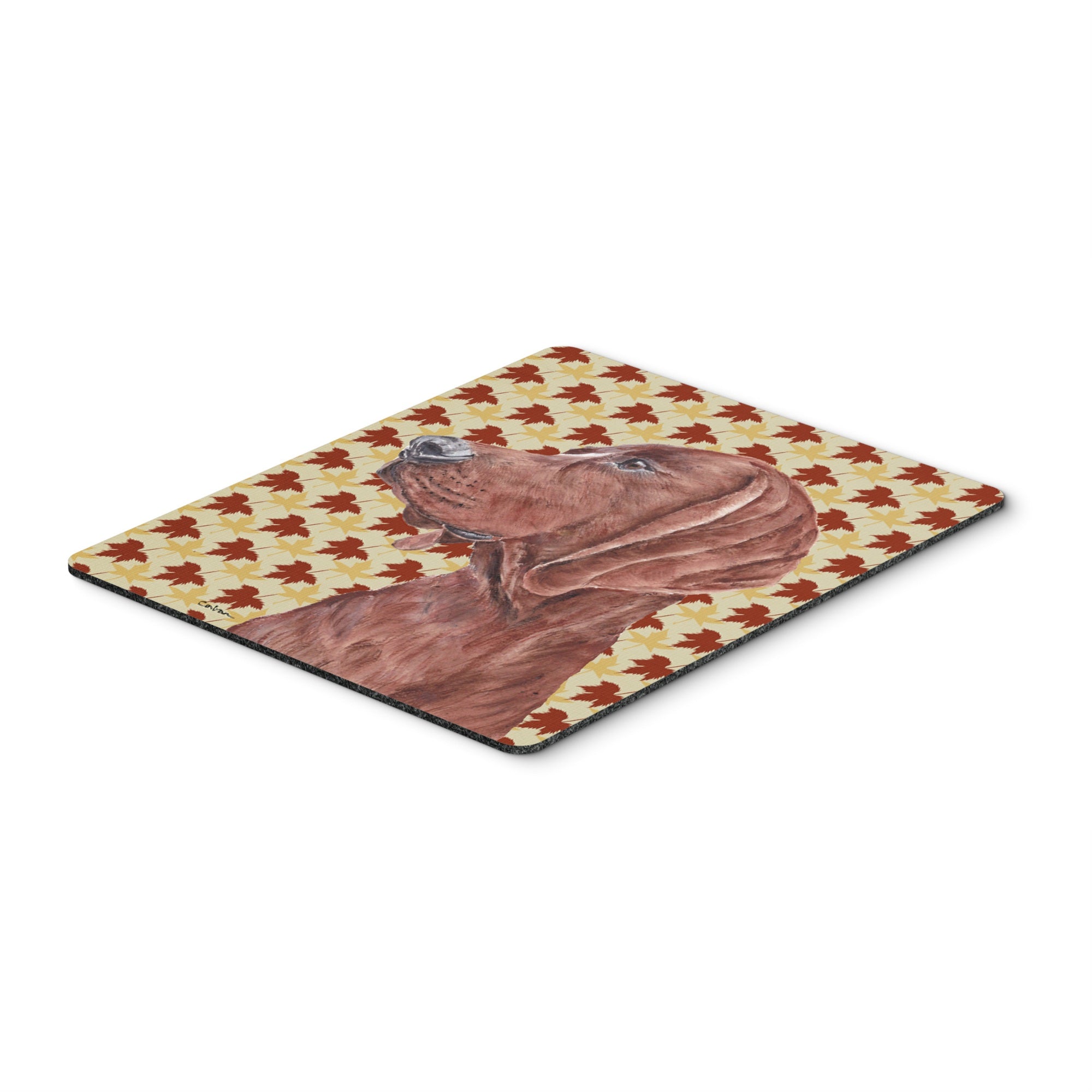 Carolines Treasures Redbone Coonhound Fall Leaves Mouse Pad/Hot Pad/Trivet (SC9683MP)