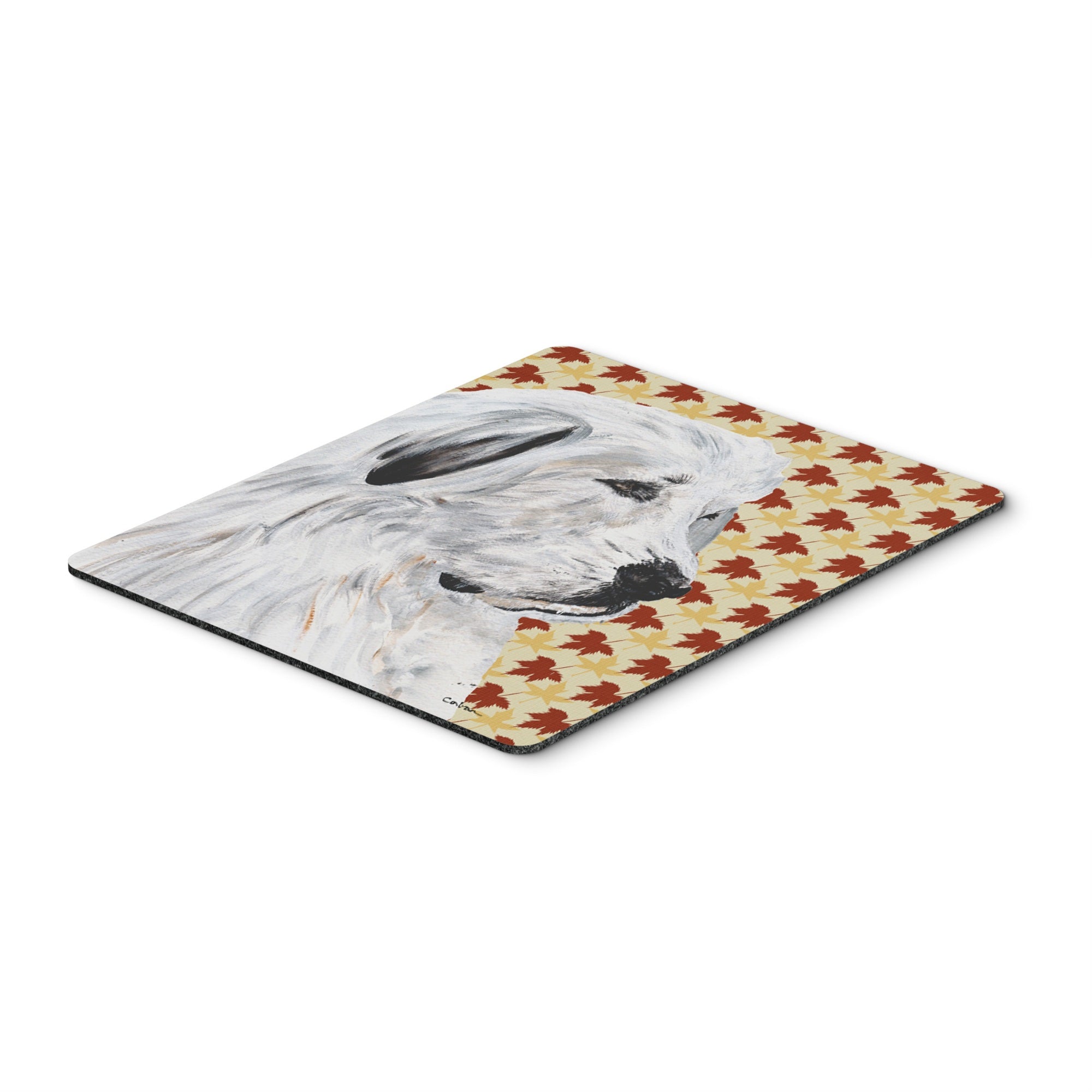 Carolines Treasures Great Pyrenees Fall Leaves Mouse Pad/Hot Pad/Trivet (SC9690MP)