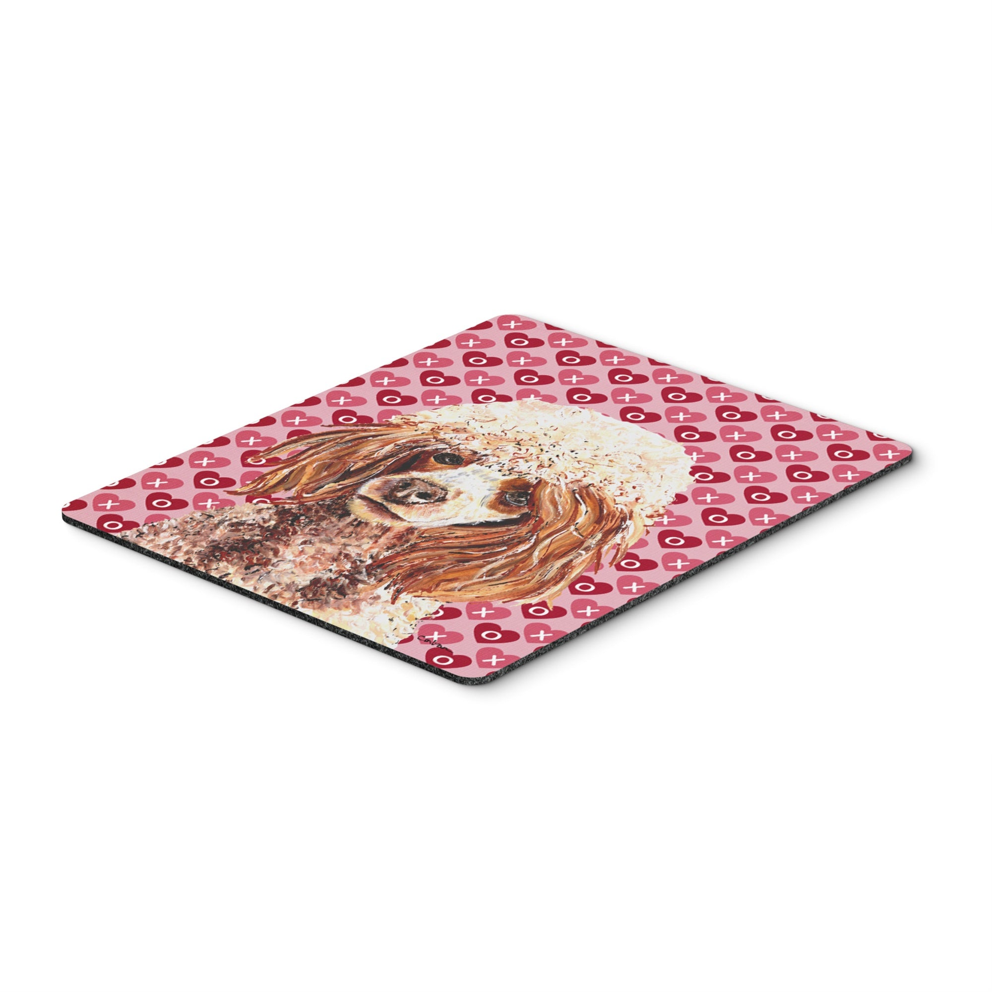 Carolines Treasures Red Miniature Poodle Hearts & Love Mouse Pad/Hot Pad/Trivet (SC9699MP)