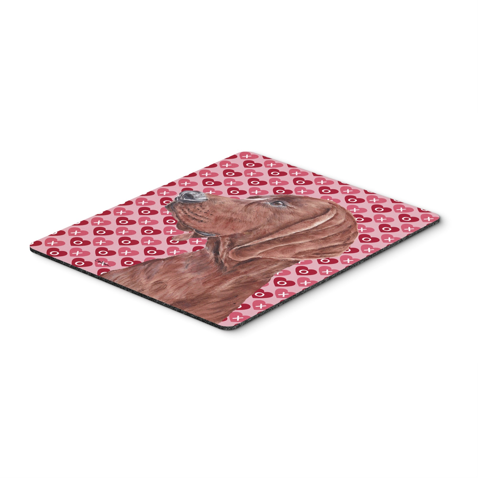 Carolines Treasures Redbone Coonhound Hearts & Love Mouse Pad/Hot Pad/Trivet (SC9707MP)