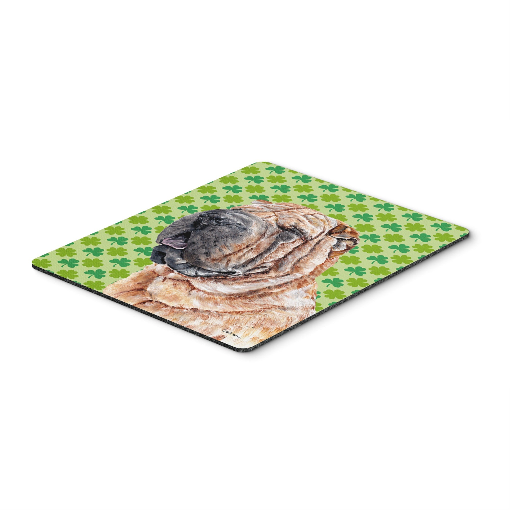 Carolines Treasures Shar Pei Lucky Shamrock St. Patricks Day Mouse Pad/Hot Pad/Trivet (SC9719MP)
