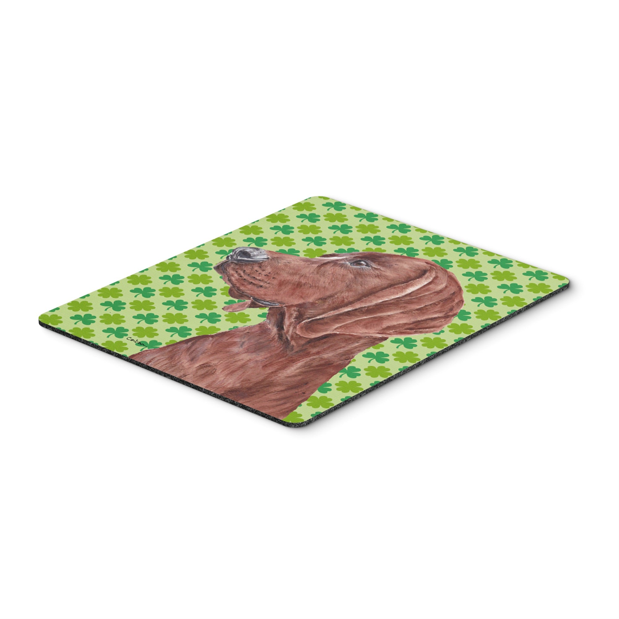 Carolines Treasures Redbone Coonhound Lucky Shamrock St. Patricks Day Mouse Pad Hot Pad/Trivet (SC9731MP)