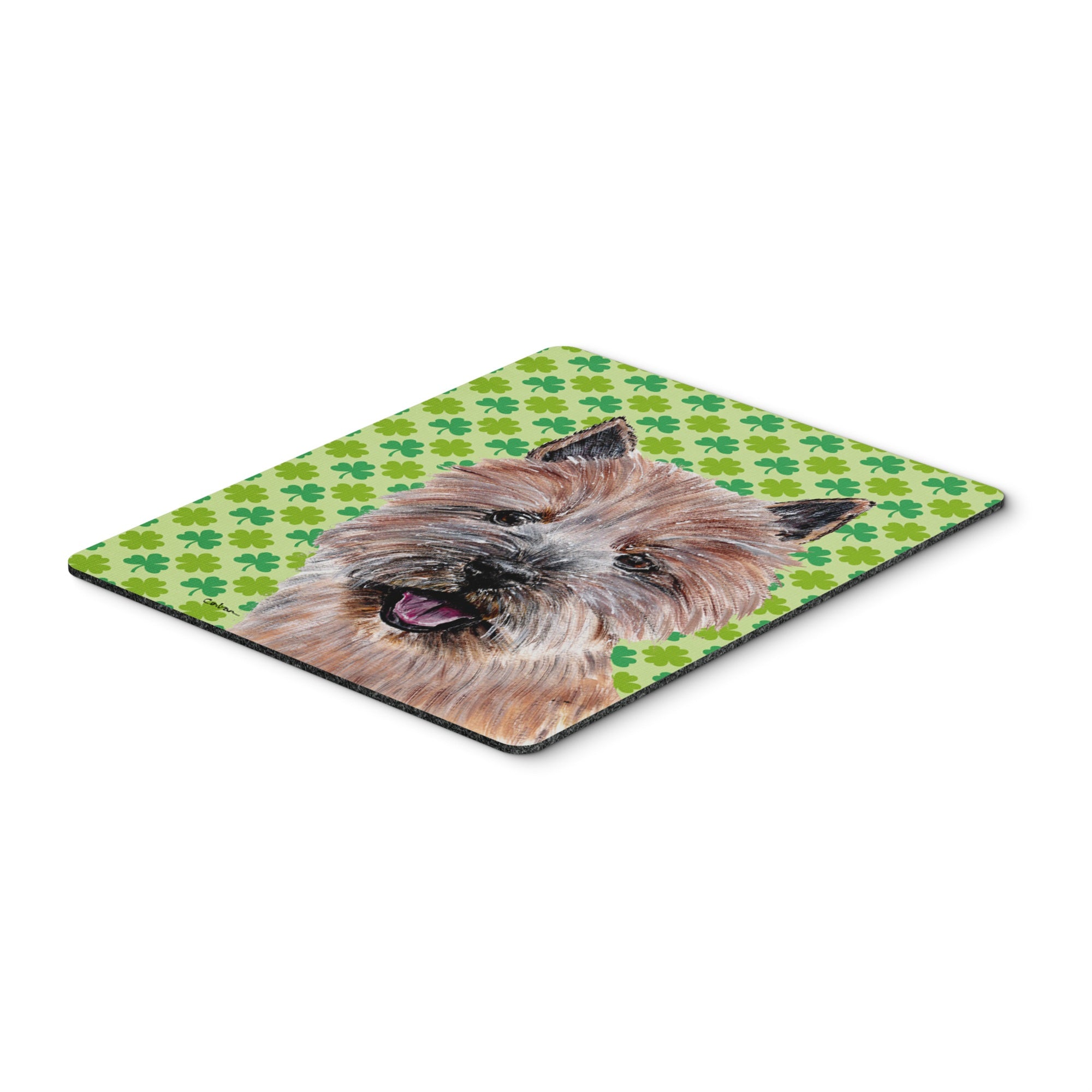 Carolines Treasures Norwich Terrier Lucky Shamrock St. Patricks Day Mouse Pad/Hot Pad/Trivet (SC9734MP)