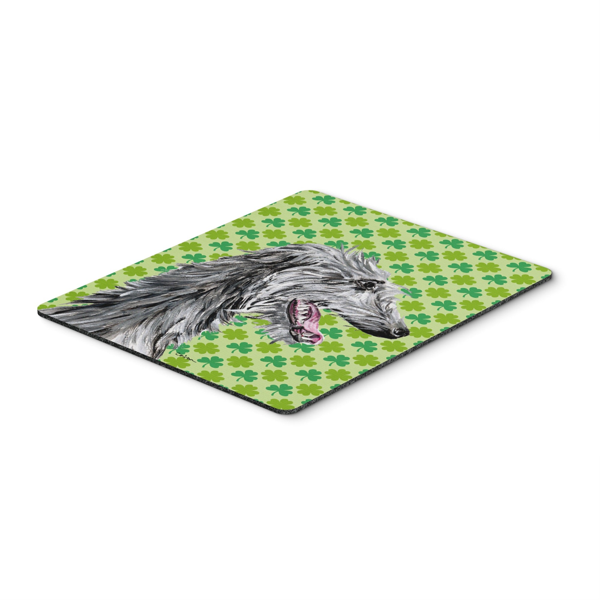  inchCarolines Treasures Scottish Deerhound Lucky Shamrock St. Patricks Day Mouse Pad, Hot Pad/Trivet (SC9741MP) inch