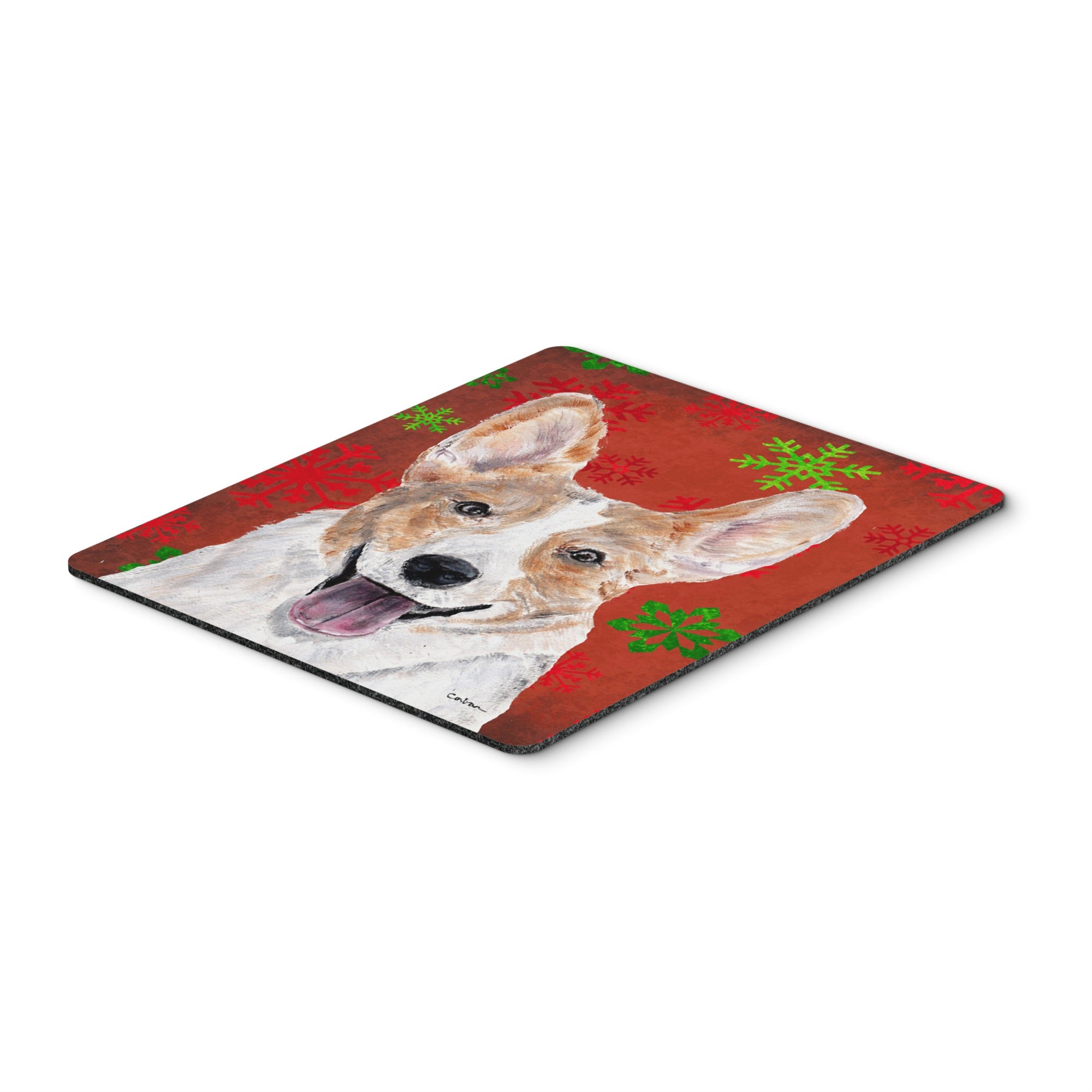Carolines Treasures Cardigan Corgi Red Snowflakes Holiday Mouse Pad/Hot Pad/Trivet (SC9744MP)