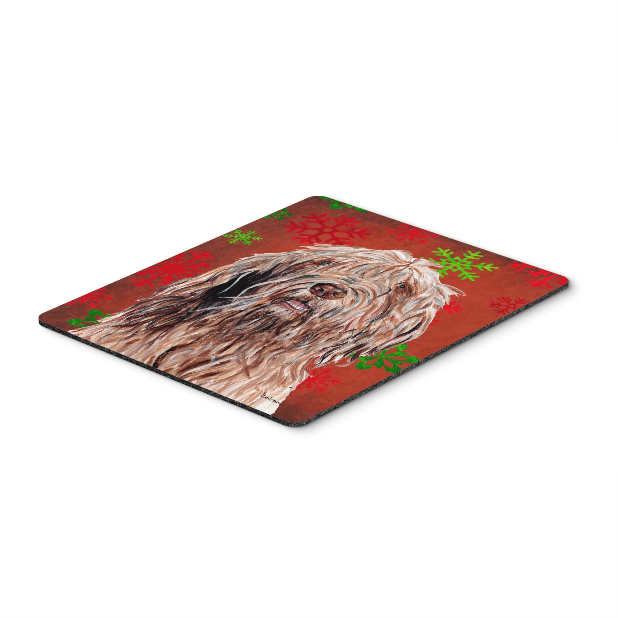 Carolines Treasures Otterhound Red Snowflakes Holiday Mouse Pad/Hot Pad/Trivet (SC9757MP)