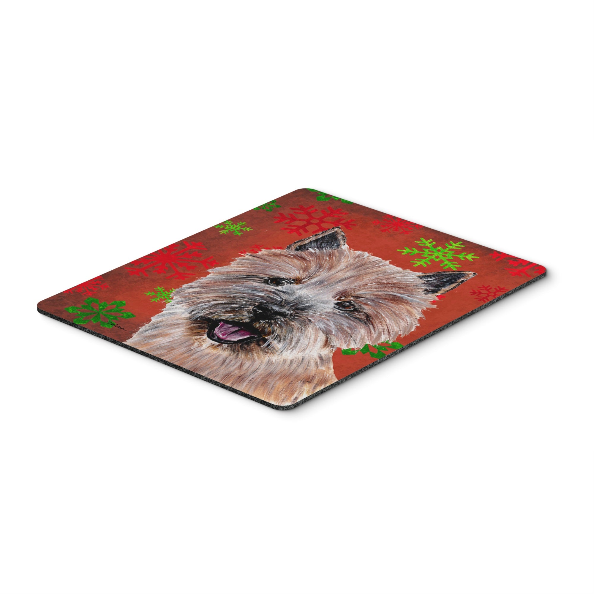 Carolines Treasures Norwich Terrier Red Snowflakes Holiday Mouse Pad/Hot Pad/Trivet (SC9758MP)