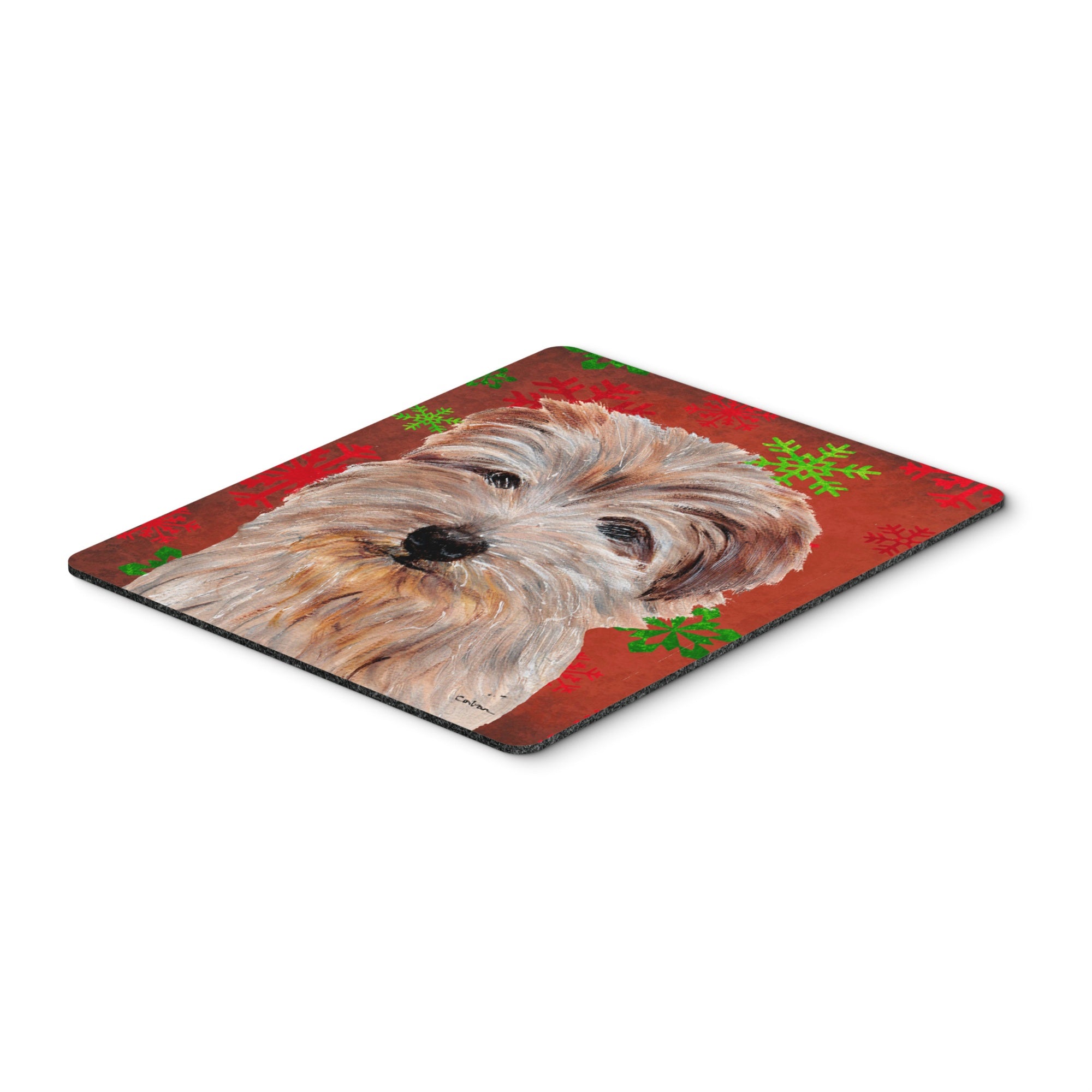 Carolines Treasures Norfolk Terrier Red Snowflakes Holiday Mouse Pad/Hot Pad/Trivet (SC9760MP)