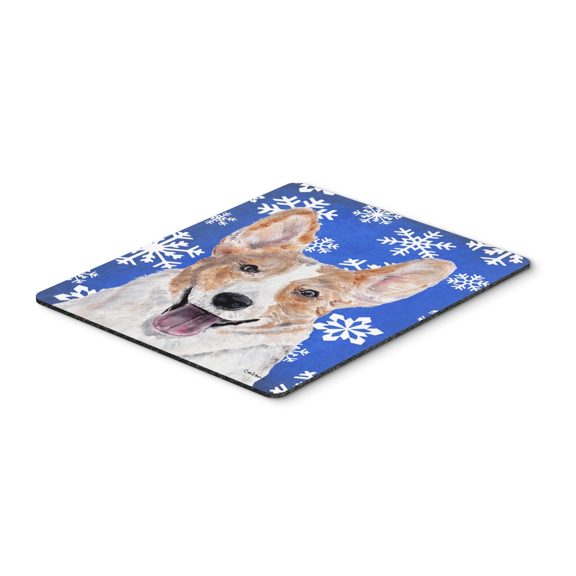 Carolines Treasures Cardigan Corgi Winter Snowflakes Mouse Pad/Hot Pad/Trivet (SC9768MP)