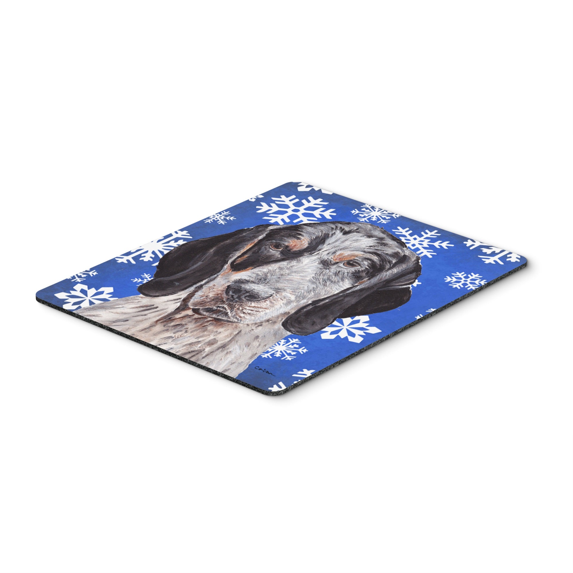 Carolines Treasures Blue Tick Coonhound Winter Snowflakes Mouse Pad/Hot Pad/Trivet (SC9769MP)