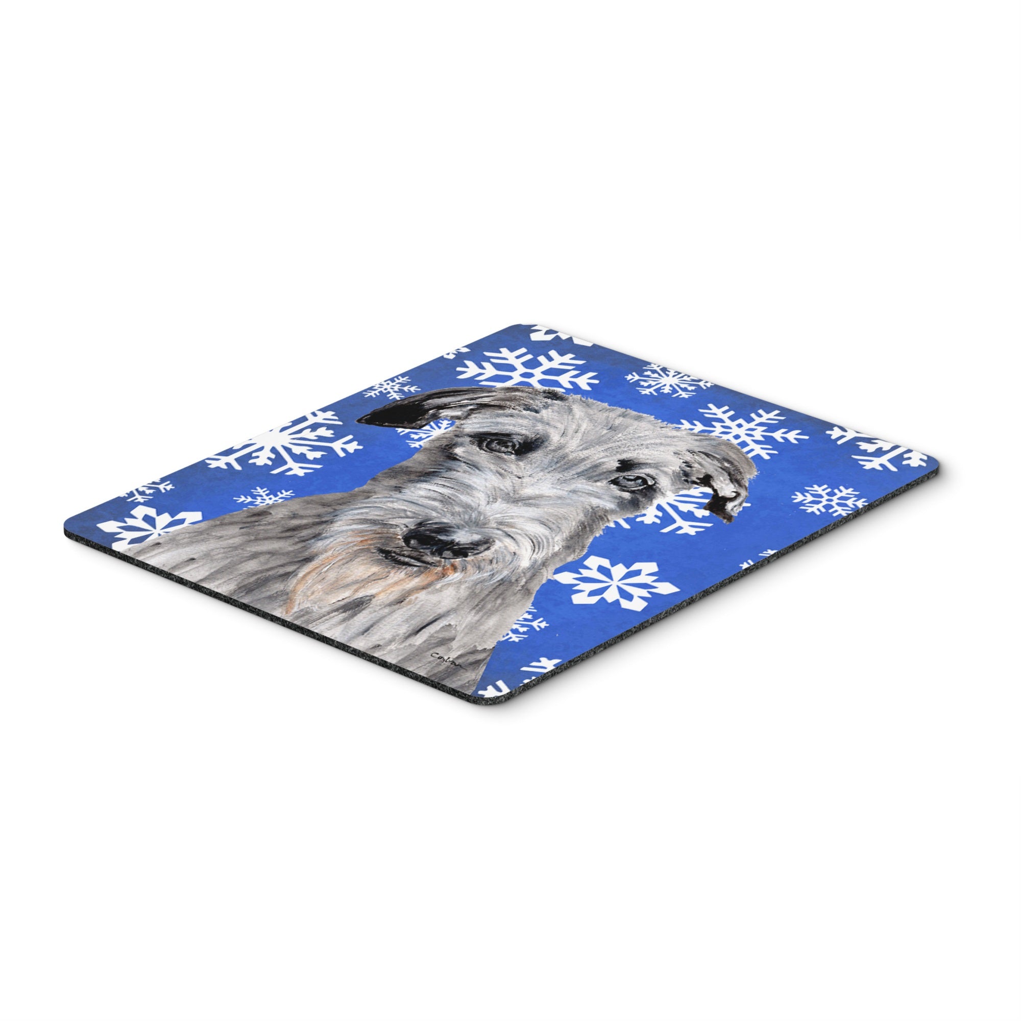 Carolines Treasures Scottish Deerhound Winter Snowflakes Mouse Pad/Hot Pad/Trivet (SC9778MP)