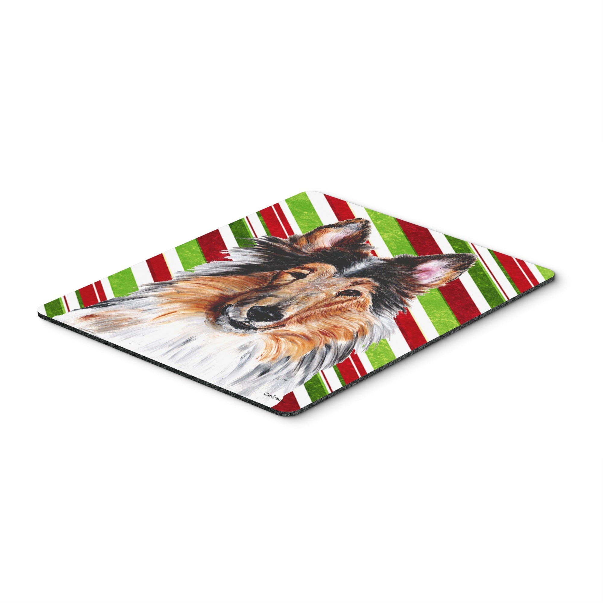 Carolines Treasures Collie Candy Cane Christmas Mouse Pad/Hot Pad/Trivet (SC9790MP)