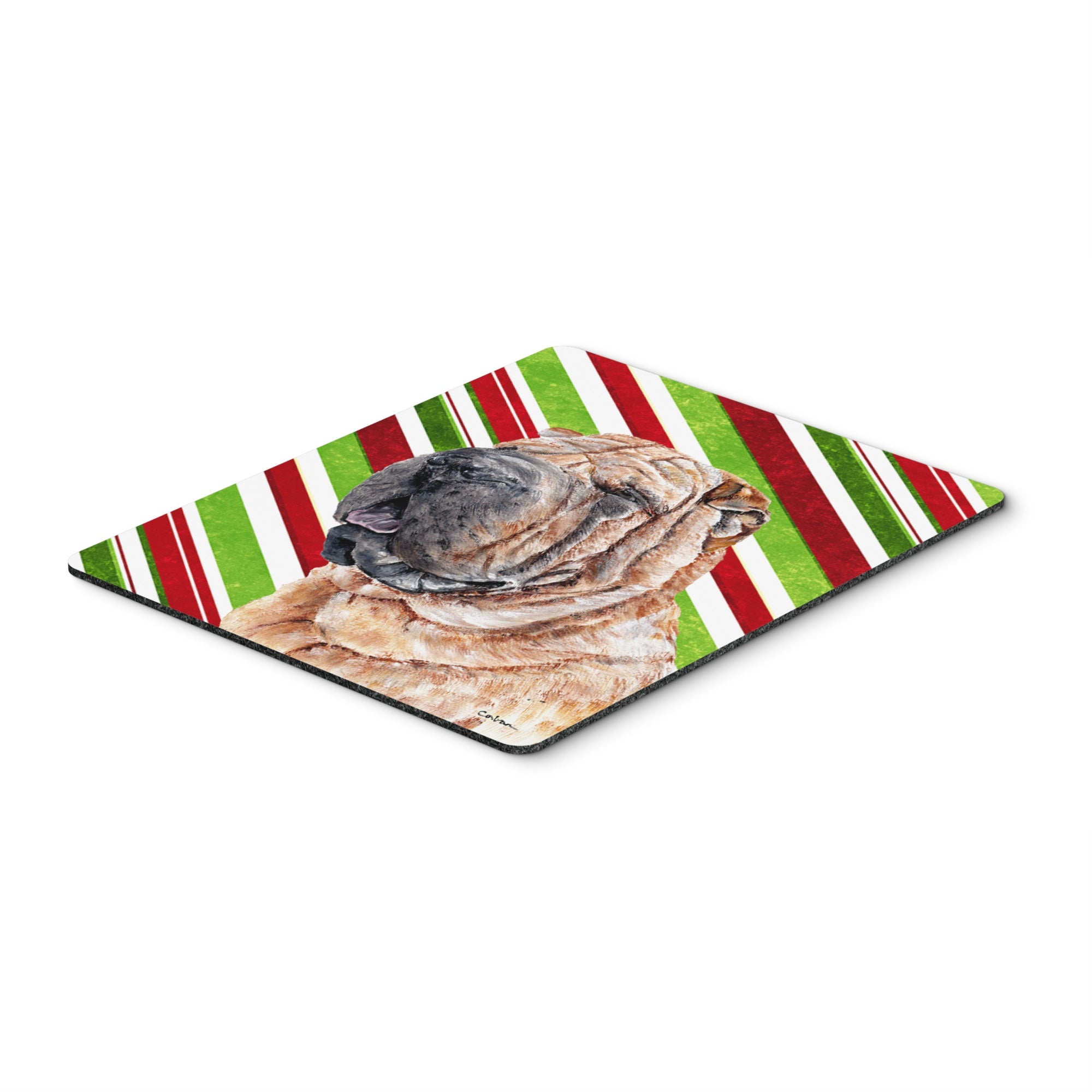 Carolines Treasures Shar Pei Candy Cane Christmas Mouse Pad/Hot Pad/Trivet (SC9791MP)