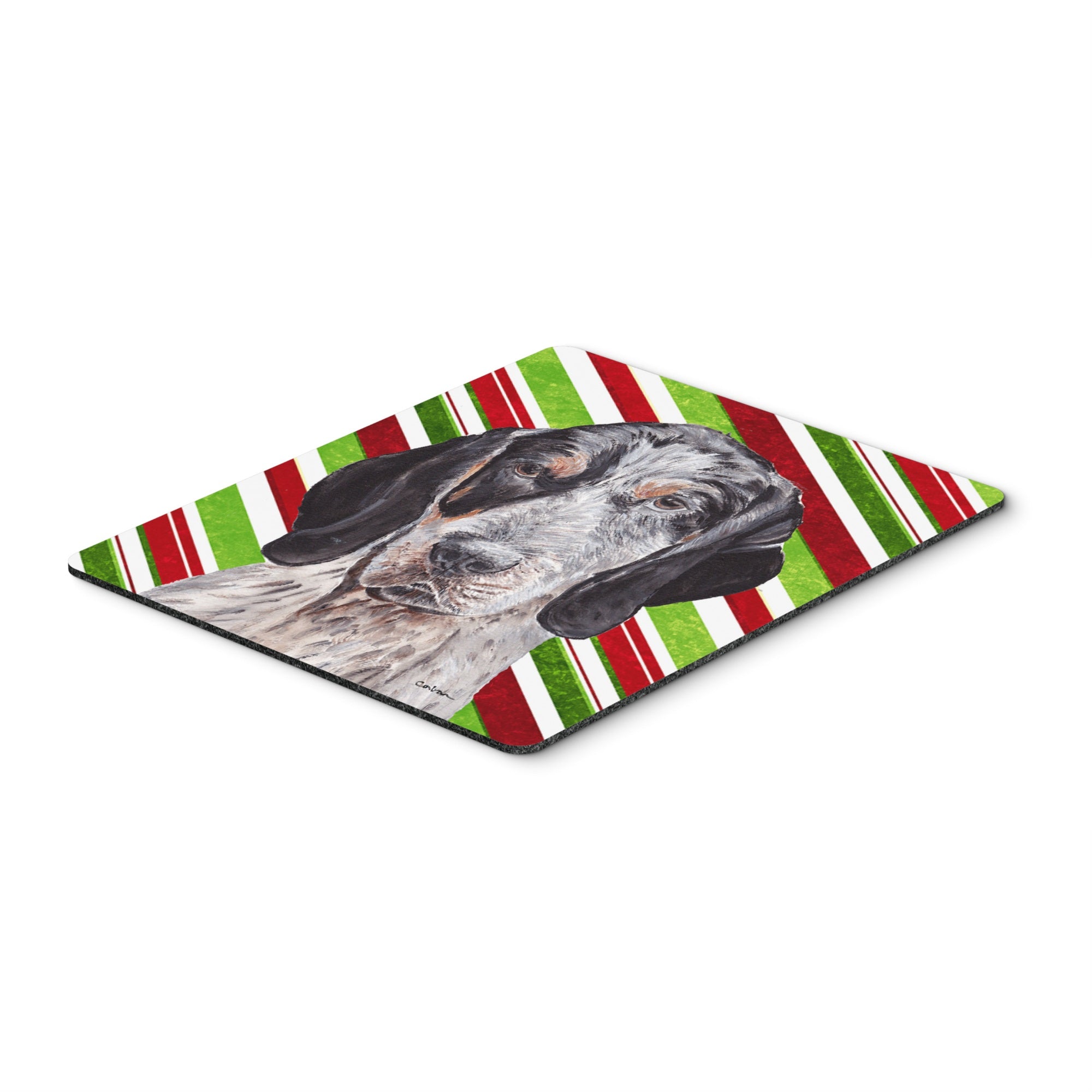 Carolines Treasures Blue Tick Coonhound Candy Cane Christmas Mouse Pad/Hot Pad/Trivet (SC9793MP)