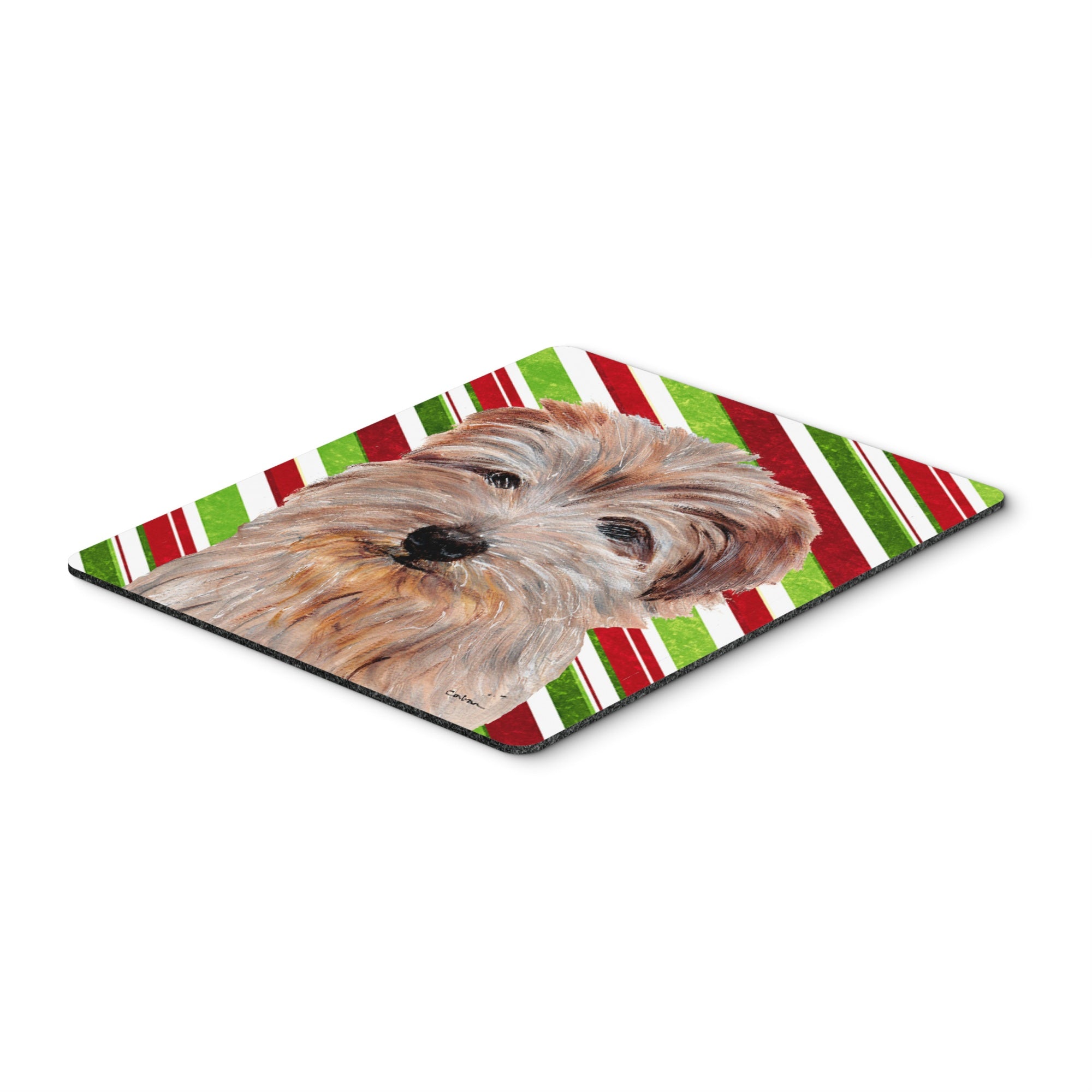 Carolines Treasures Norfolk Terrier Candy Cane Christmas Mouse Pad/Hot Pad/Trivet (SC9808MP)