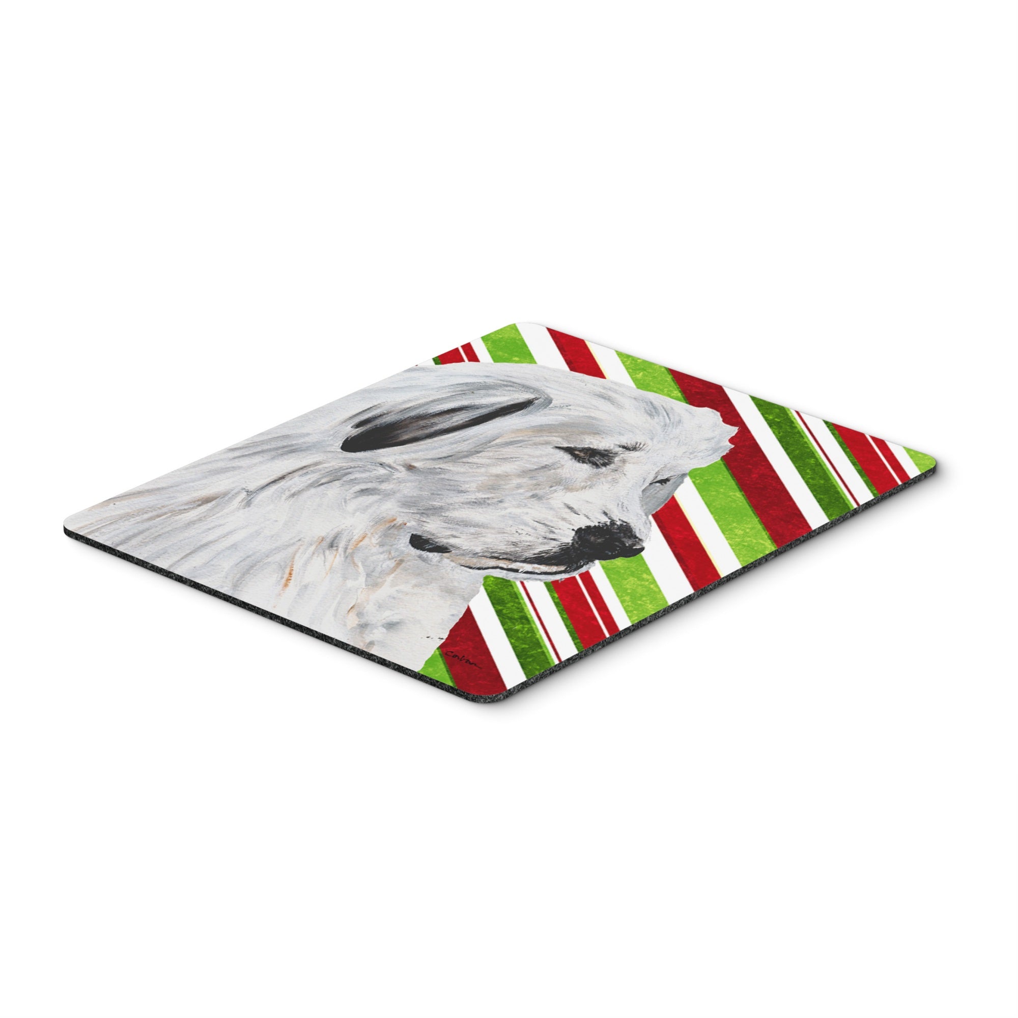 Carolines Treasures Great Pyrenees Candy Cane Christmas Mouse Pad/Hot Pad/Trivet (SC9810MP)