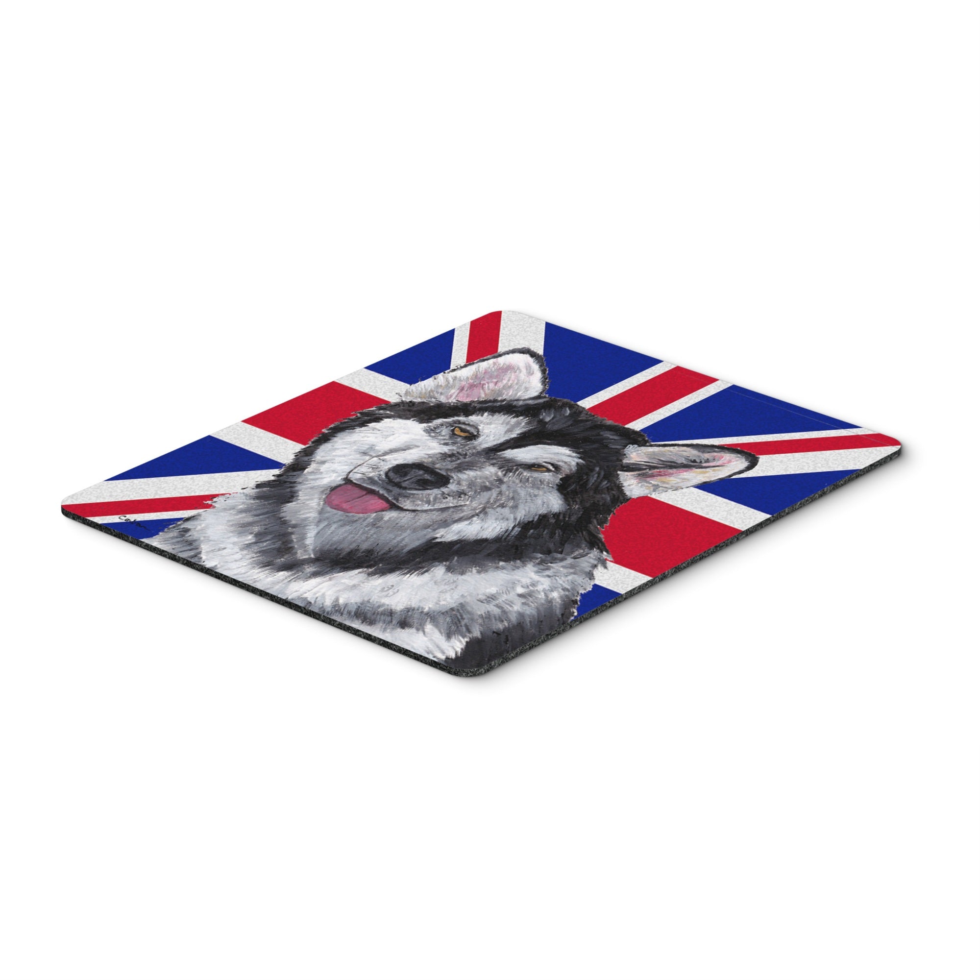 Carolines Treasures Alaskan Malamute with English Union Jack British Flag Mouse Pad/Trivet (SC9815MP)