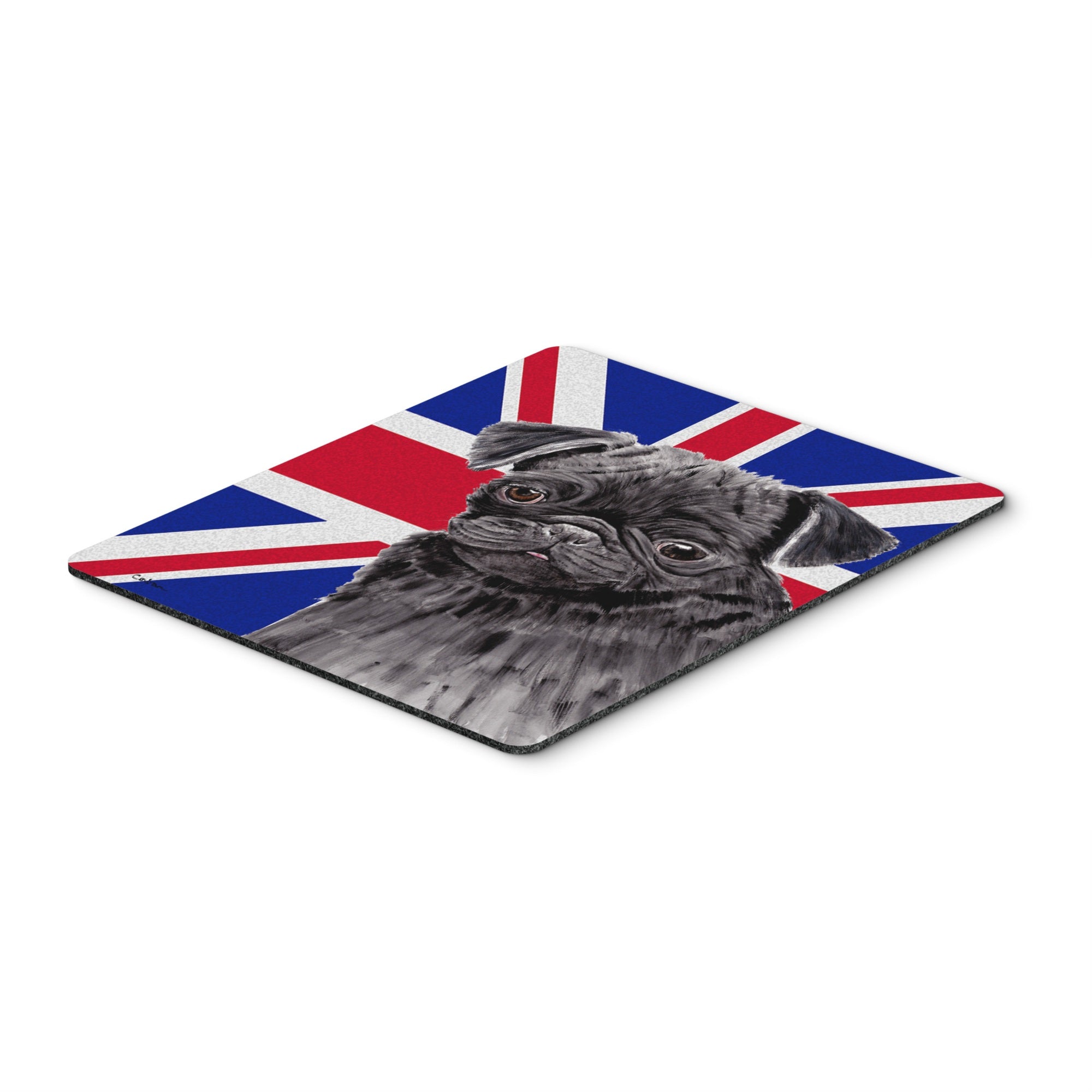 Carolines Treasures Pug with English Union Jack British Flag Mouse Pad/Hot Pad/Trivet (SC9823MP)