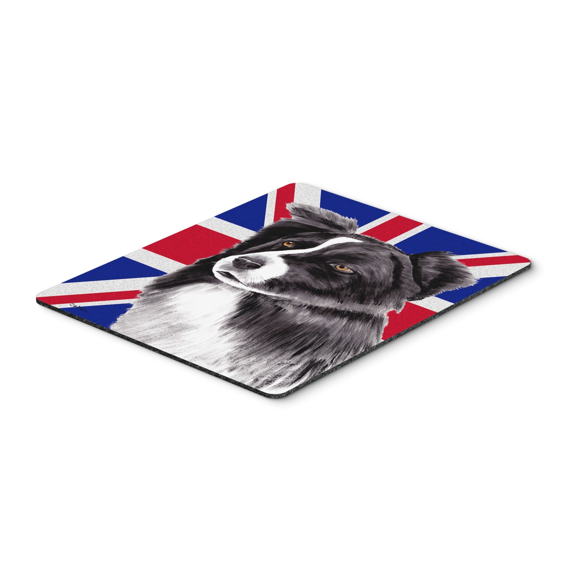 Carolines Treasures Border Collie with English Union Jack British Flag Mouse Pad Hot Pad/Trivet (SC9824MP)