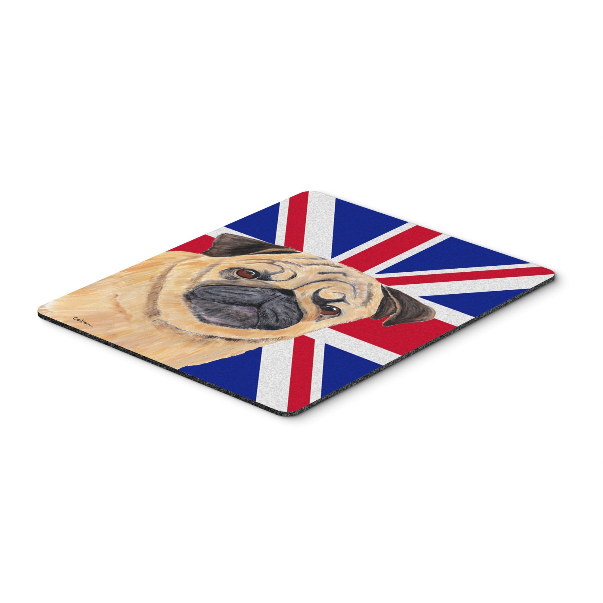 Carolines Treasures Pug with English Union Jack British Flag Mouse Pad/Hot Pad/Trivet (SC9828MP)