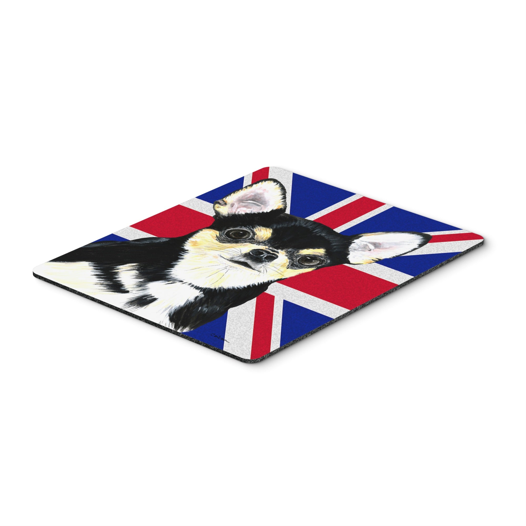 Carolines Treasures Chihuahua with English Union Jack British Flag Mouse Pad/Hot Pad/Trivet (SC9856MP)