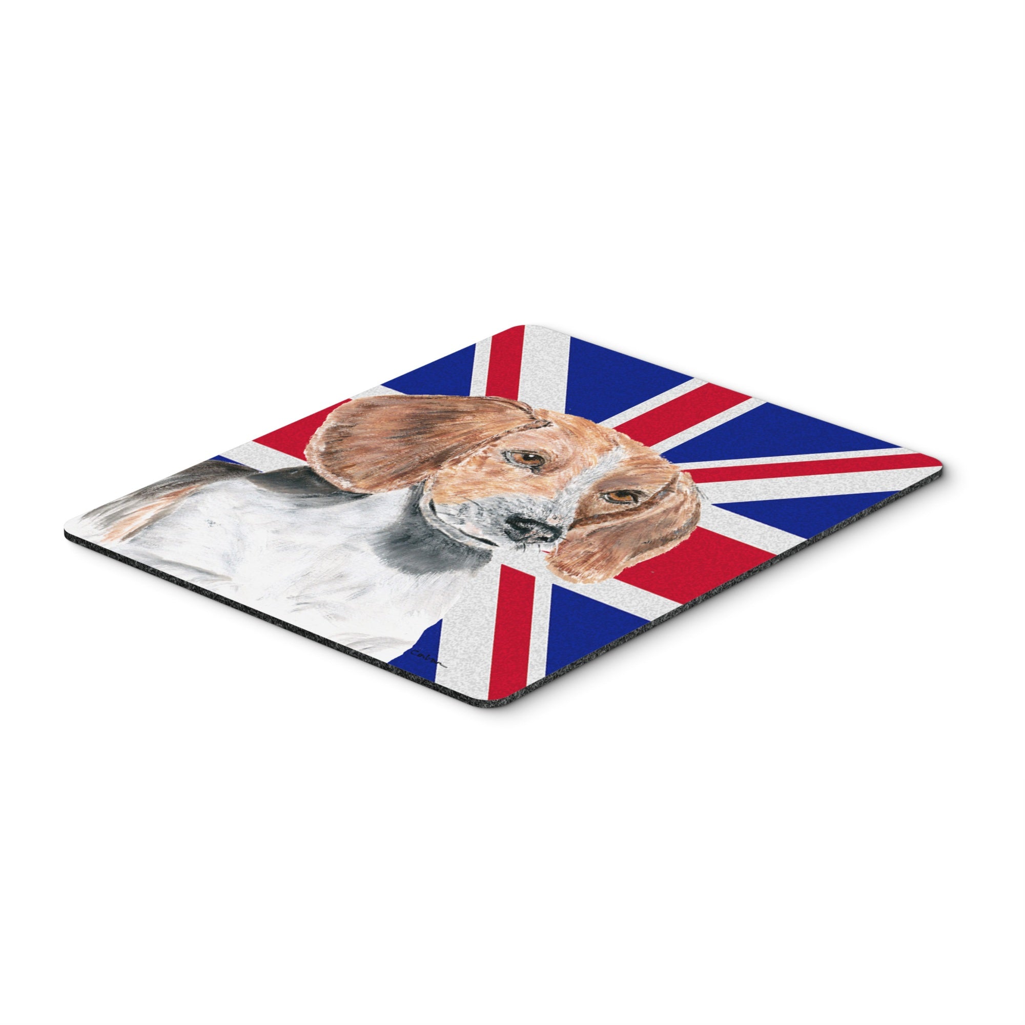 Carolines Treasures English Foxhound with English Union Jack British Flag Mouse Pad/Trivet (SC9858MP)