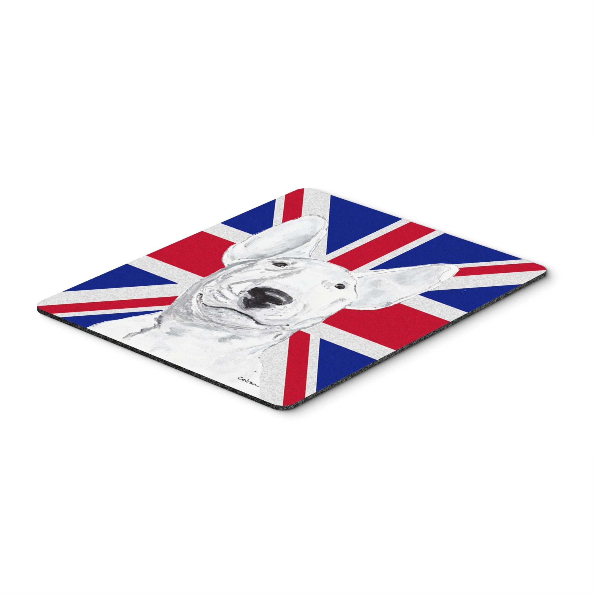 Carolines Treasures Bull Terrier with English Union Jack British Flag Mouse Pad/Hot Pad/Trivet (SC9860MP)
