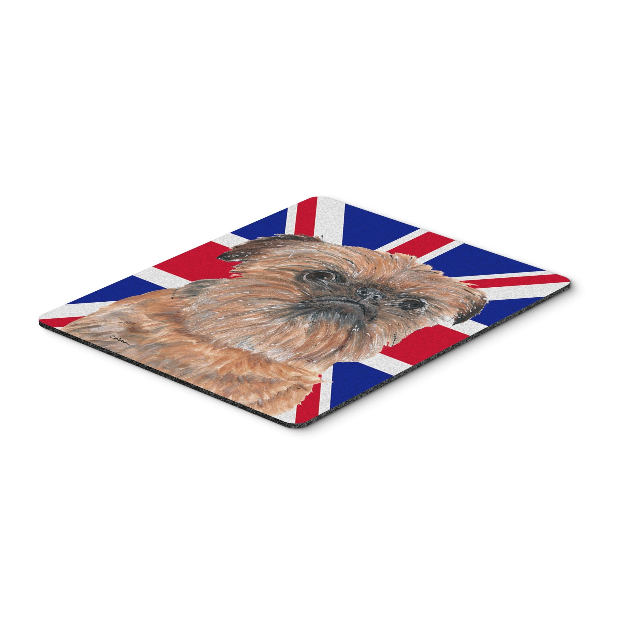 Carolines Treasures Brussels Griffon with Engish Union Jack British Flag Mouse Pad Hot Pad/Trivet (SC9864MP)