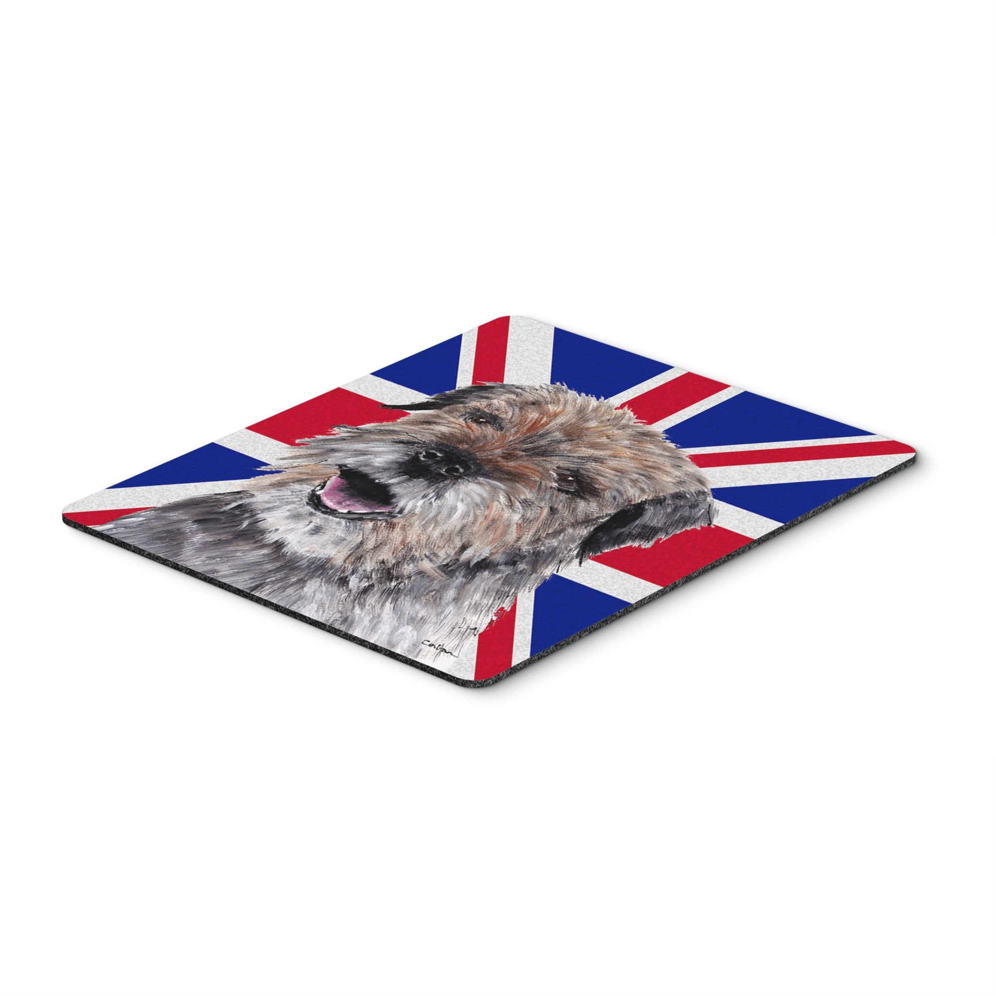  inchCarolines Treasures Border Terrier with Engish Union Jack British Flag Mouse Pad, Hot Pad/Trivet (SC9865MP) inch