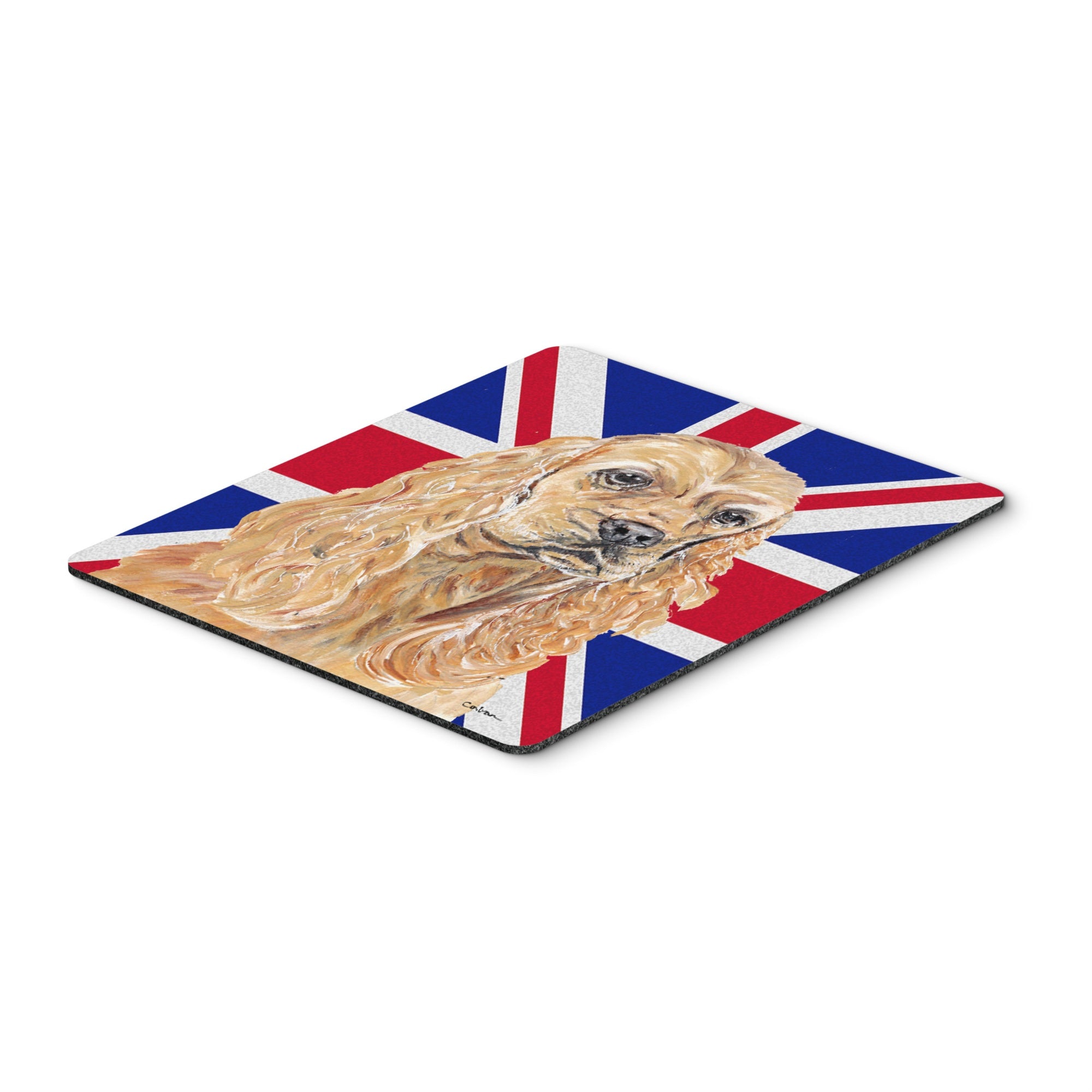 Carolines Treasures Buff Cocker Spaniel with Engish Union Jack British Flag Mouse Pad/Trivet (SC9866MP)