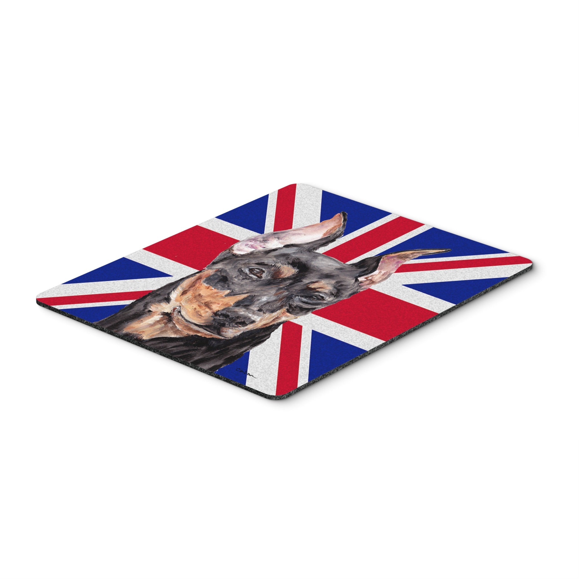  inchCarolines Treasures German Pinscher with English Union Jack British Flag Mouse Pad, Hot Pad/Trivet (SC9872MP) inch