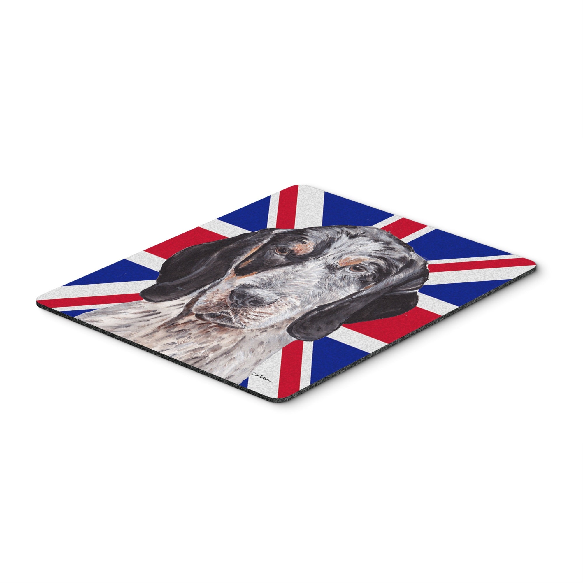 Carolines Treasures Blue Tick Coonhound with English Union Jack British Flag Mouse Pad/Trivet (SC9890MP)