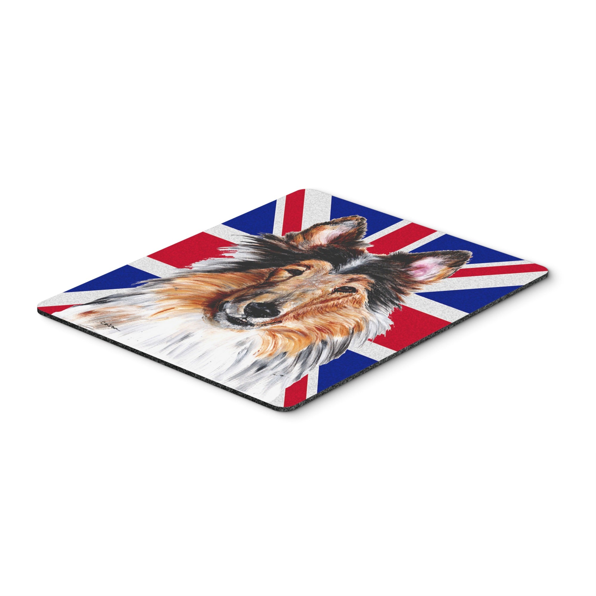 Carolines Treasures Collie with English Union Jack British Flag Mouse Pad/Hot Pad/Trivet (SC9893MP)