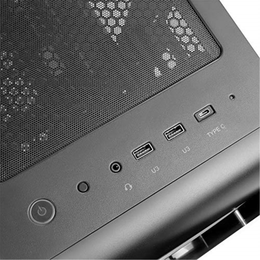 Atx Case/ Argb Lighting/ 200Mmx2+120Mm Black Fan X1/Type Cx1+U3X2+Cita Audio X1/3.5''X2+2.5''X6 / Tg Side Panel /Gunmetal Al Bez