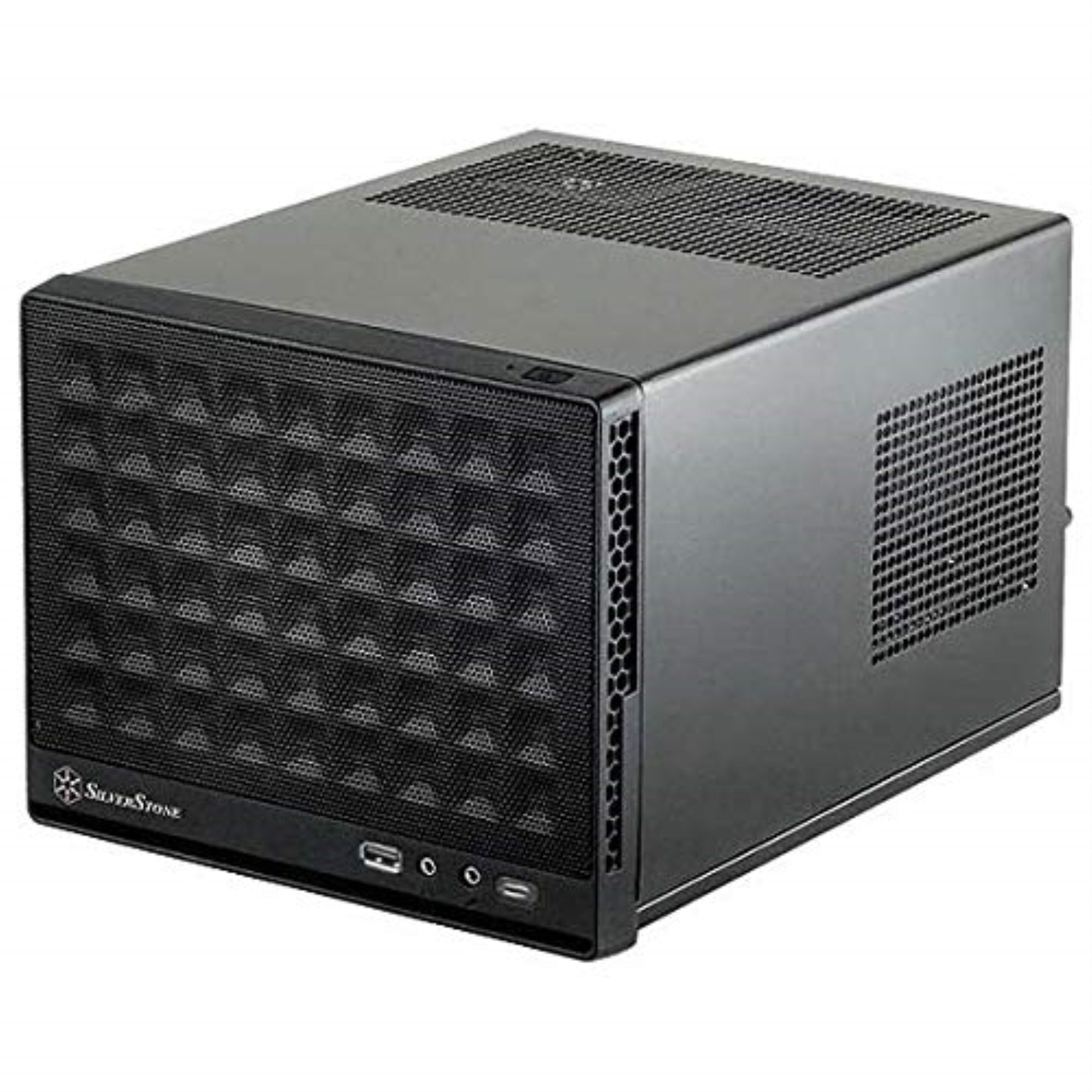 Sg13 W/1 Type C, Black Mesh,,Steel Body, Mini Itx, 1X3.5'' Or 2X2.5'', 1X2.5'', 1X120 Or 140 Fan/Radiator Slot, Audio In And Out