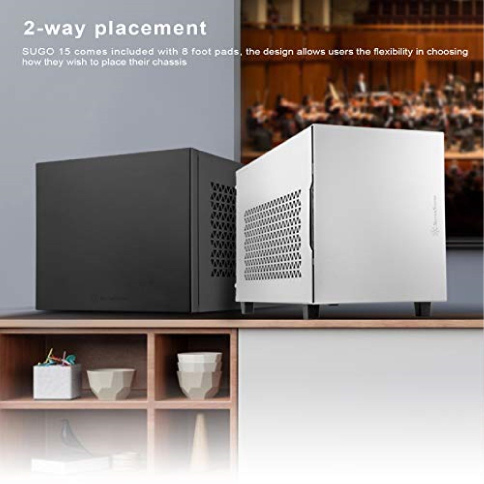 Silver,Aluminum Outer Shell, Steel Body, Small Form Factor Chassis With 23.5,32.5''Drive Bay, Support Mini Itx/Mini Dtx Motherbo