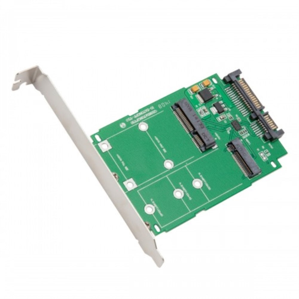 M.2 (NGFF) and mSATA Mini SATA PCIE SSD to SATA adapter, Support SATA6G, M.2 Card Size: 22*30, 22*42, 22*60, mSATA SSD Card Siz