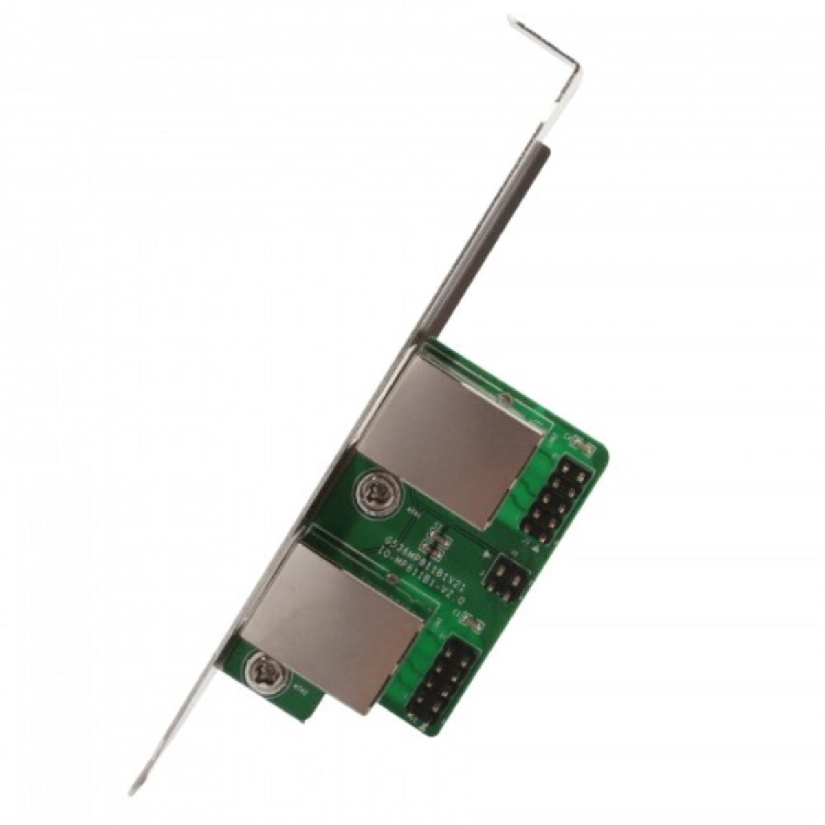 Mini Pci Express 1.1 2 Port Gigabit Ethernet Card, With Low Profile Bracket And 1X 30Cm 16 Pin Cable And 1X 30Cm 14 Pin Cable, R