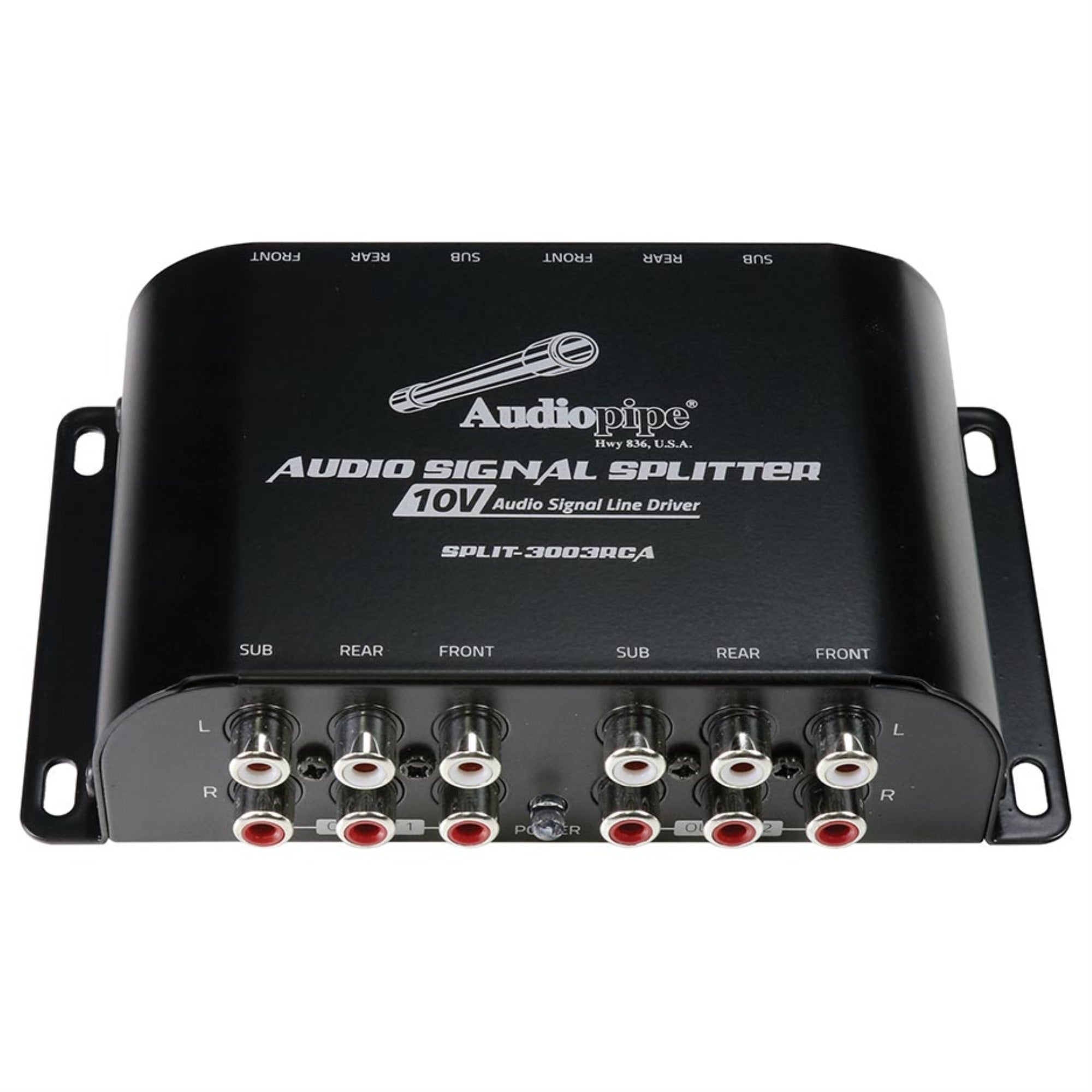 Audiopipe MultiAudio Amplifier 3 RCA outputs w/bulit in 10V line driver