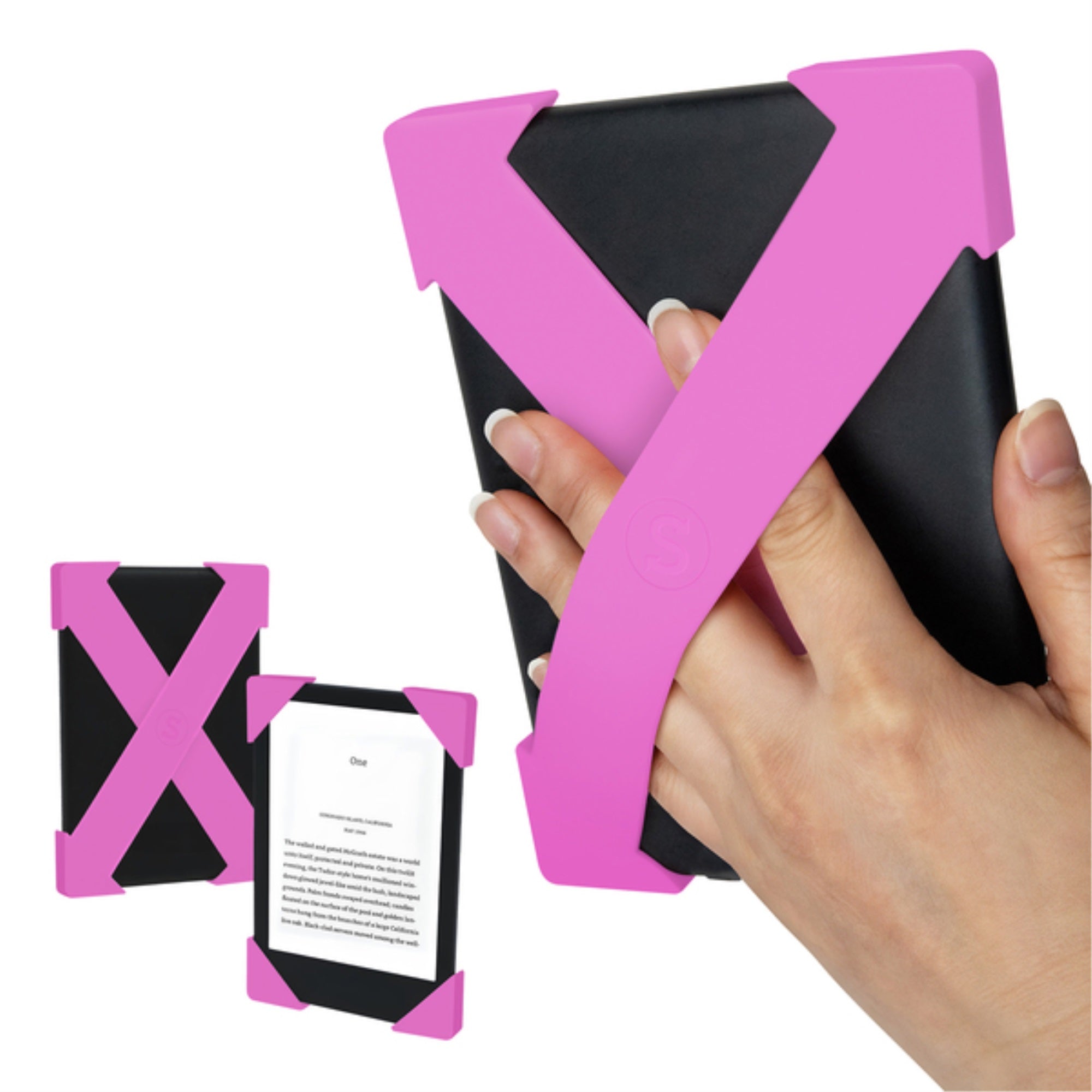 Strapsicle STRAPSCANDMED EReader Cross Straps for Select Kindle and Kobo Devices, Medium (Candy Pink)