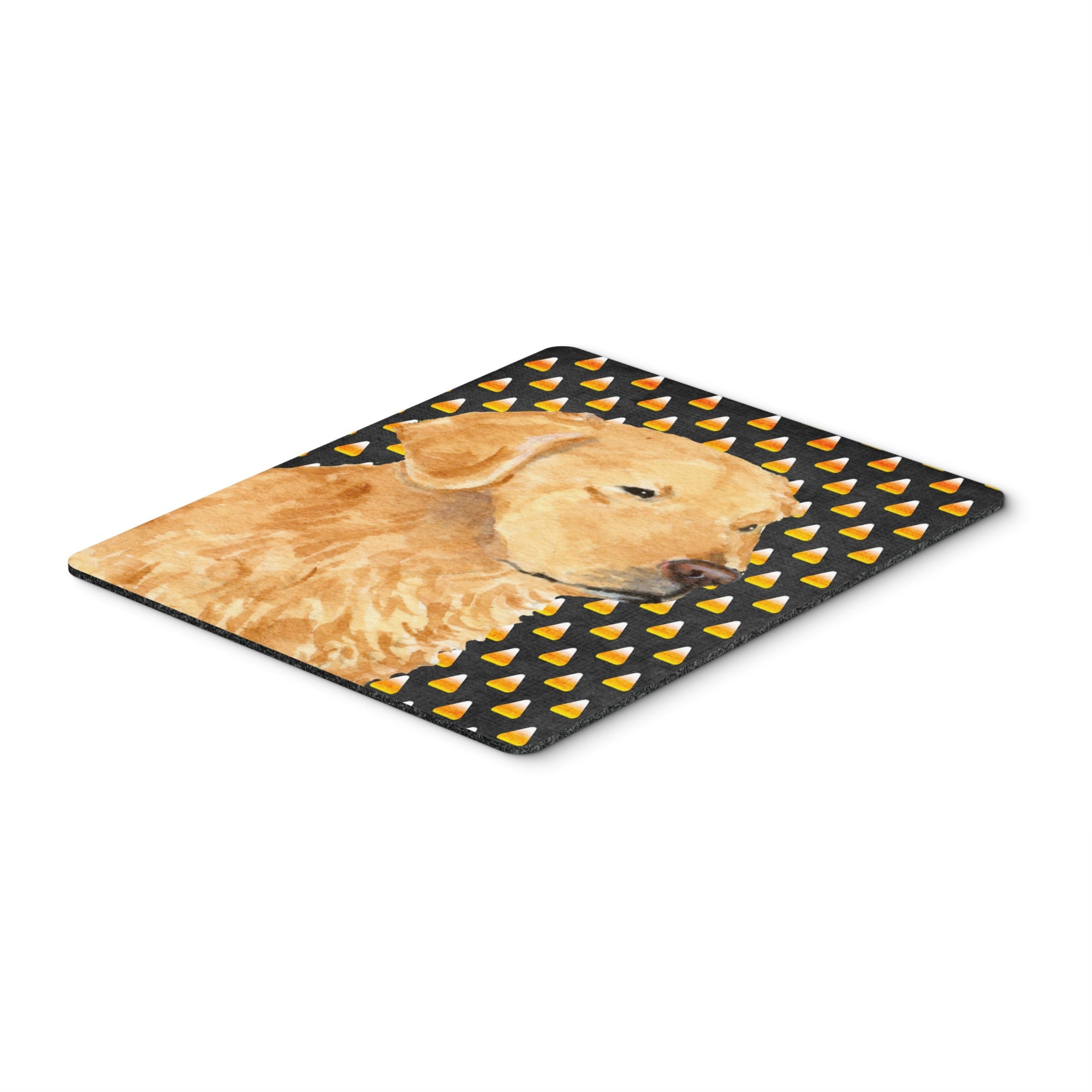 Carolines Treasures Mouse/Hot Pad/Trivet Golden Retriever Candy Corn Halloween Portrait (SS4269MP)
